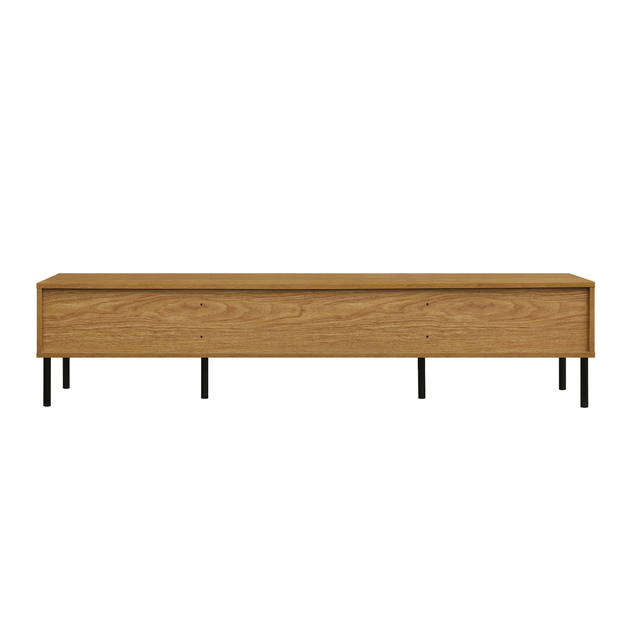 Boho TV Stand for TVs Up to 80" with Rattan Decoration and Metal Legs - Image 14