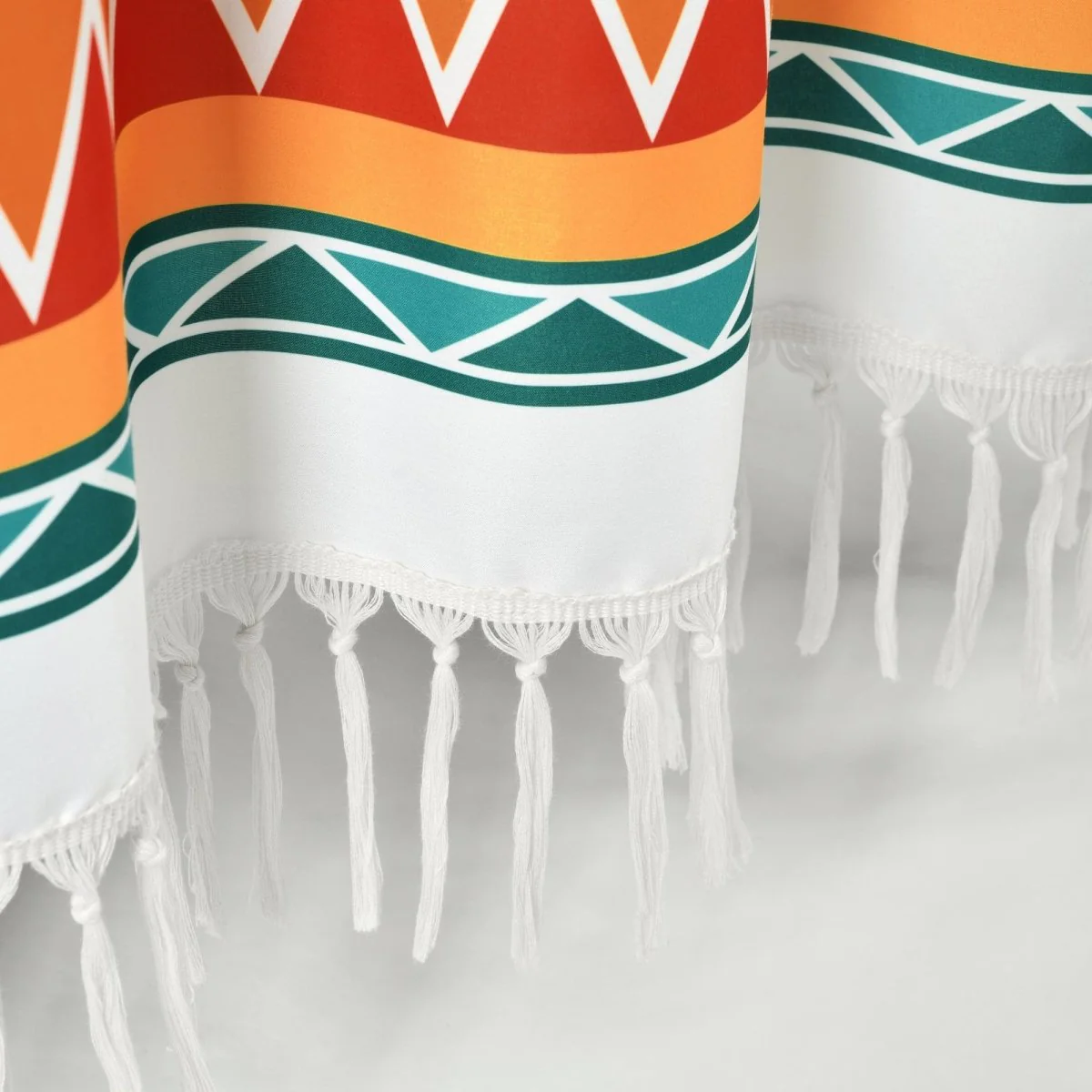 Boho Viviane Geo Fringe Shower Curtain - Image 6