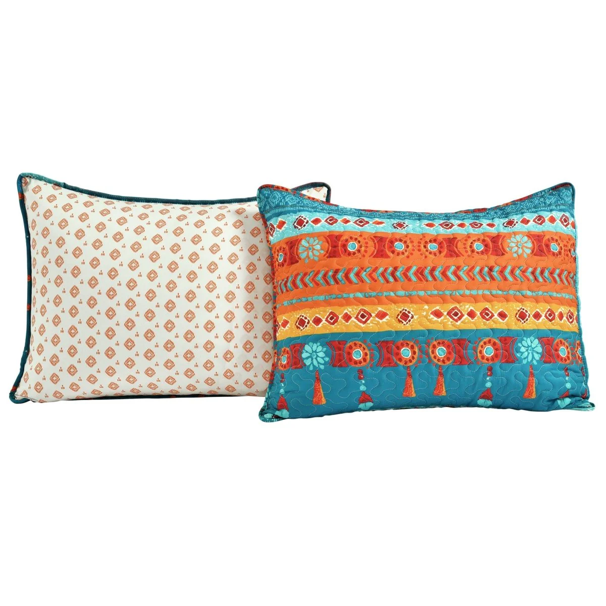 Boho Watercolor Border Quilt 3 Piece Set - Image 4