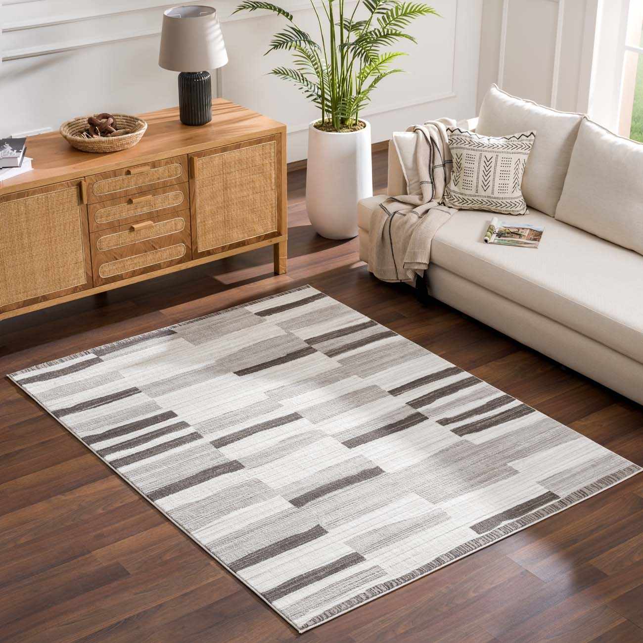 Bojana Broken-Striped Area Rug - Clearance - Image 2