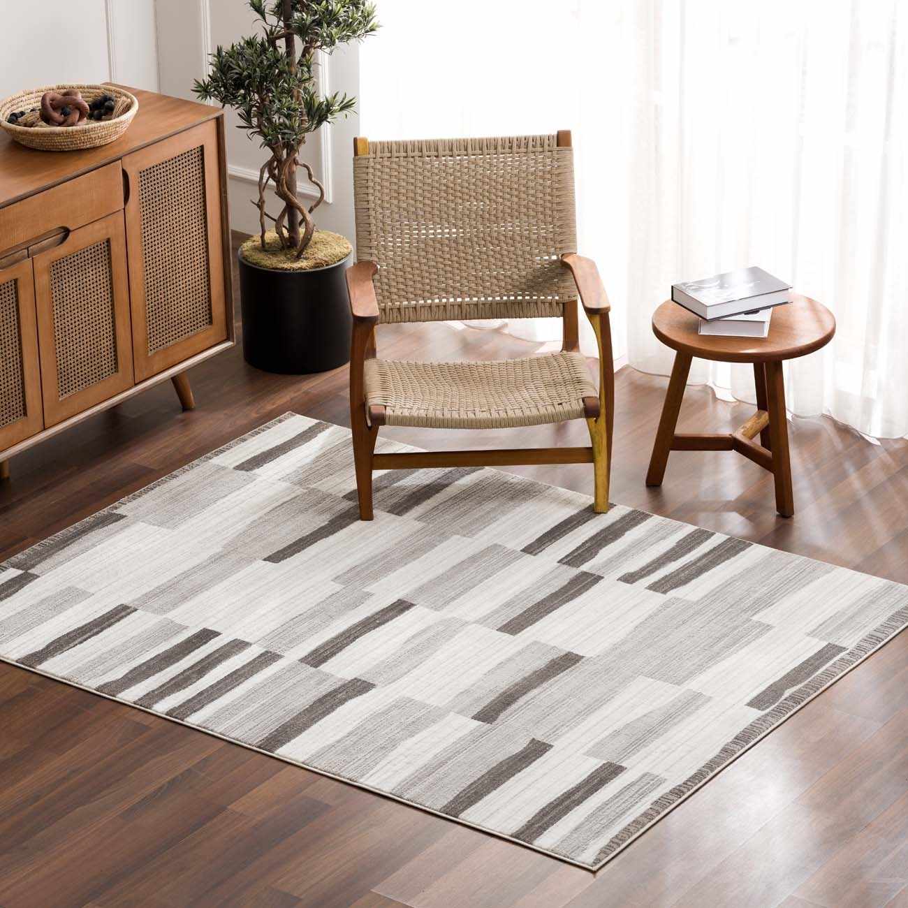 Bojana Broken-Striped Area Rug - Clearance - Image 3