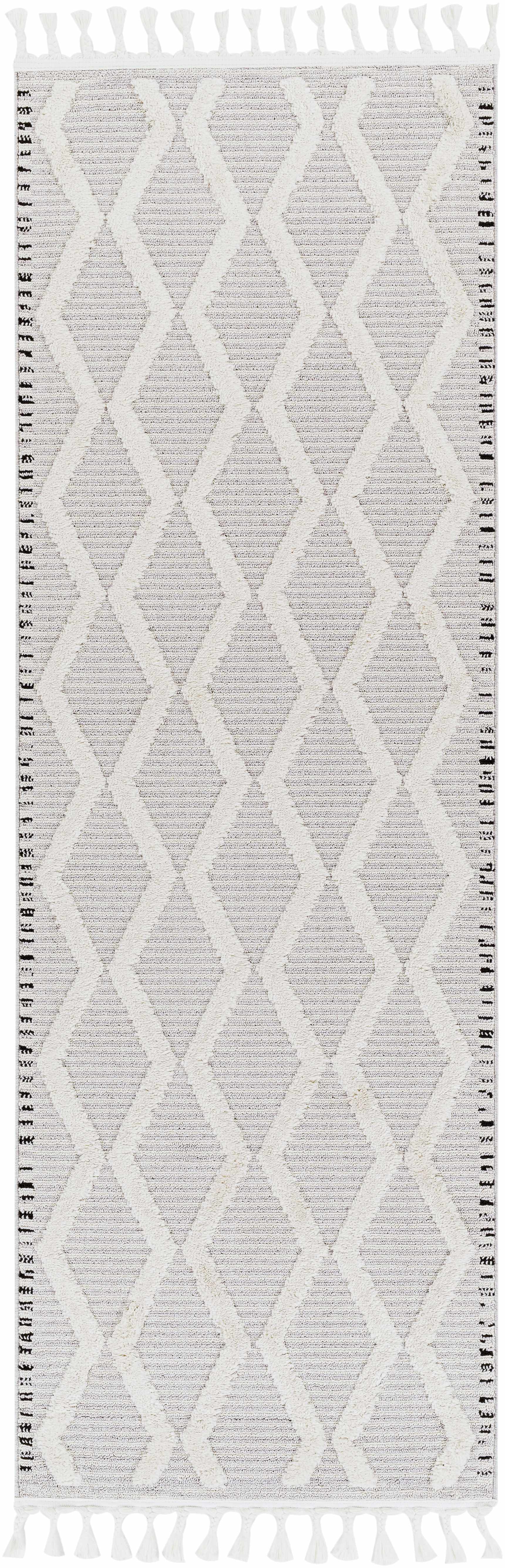 Bolong High/Low Pile Rug with Tassels - Clearance - Image 9