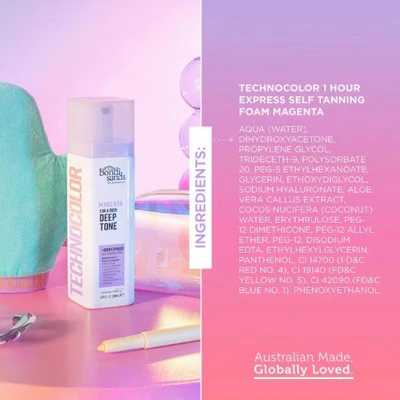 Bondi Sands Technocolor 1 Hour Express Self Tanning Foam Magenta 6.76 fl oz - Image 7