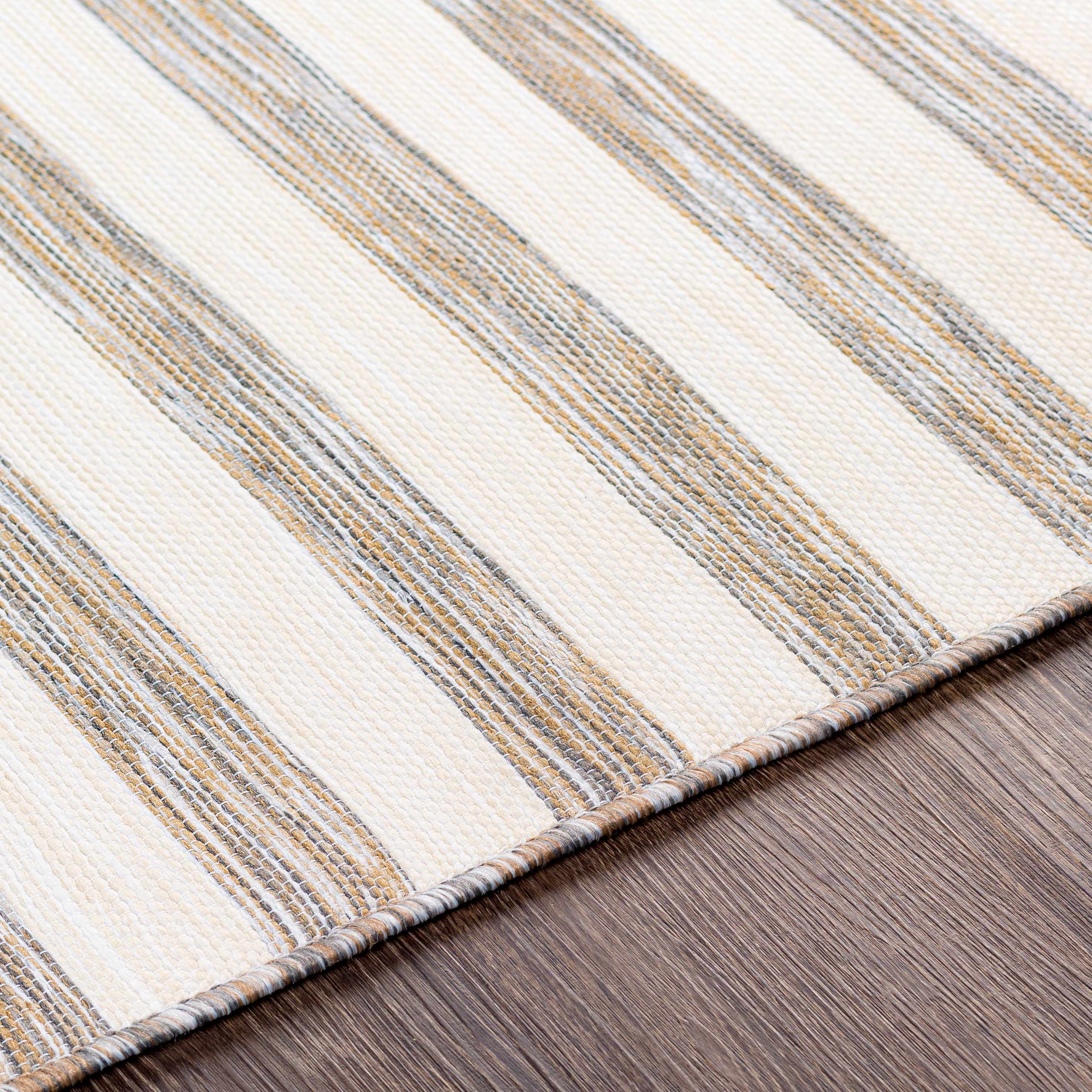 Bongaree Gray Striped Outdoor Carpet - Clearance - Image 5