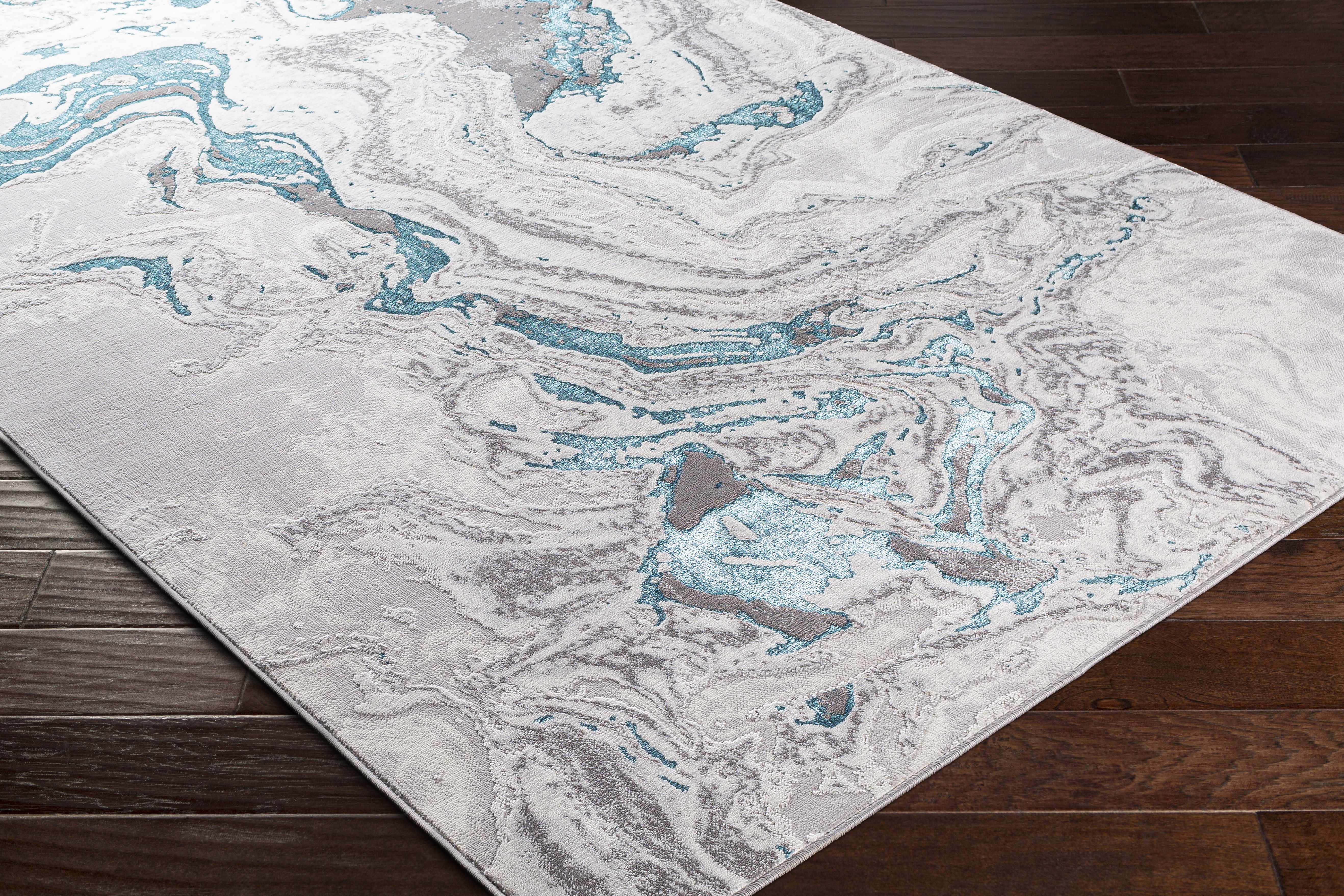 Bonville Blue Marble Rug - Image 4
