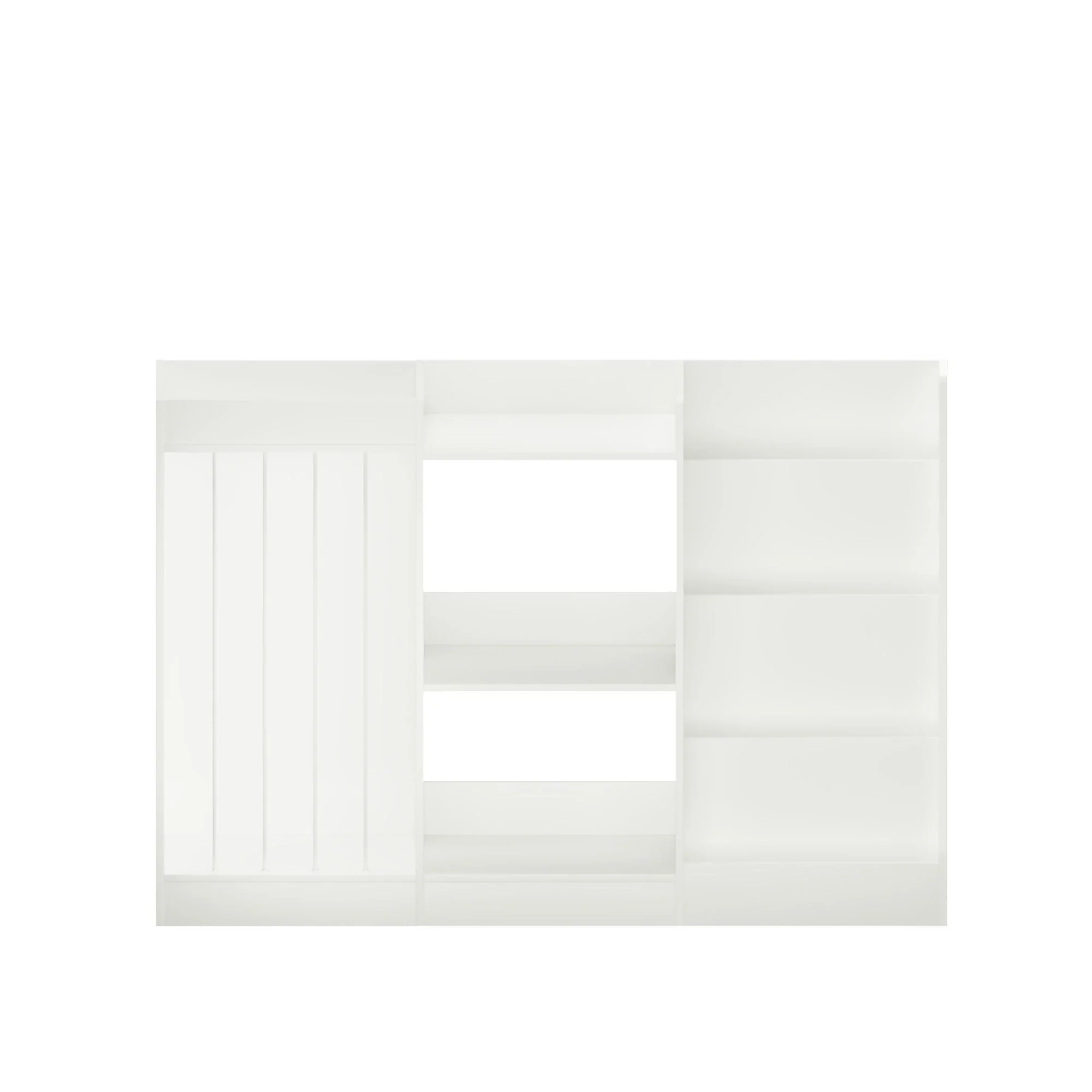 Bookshelf And Toy Storage, 3 Tier Montessori Bookcase With Stuffed Animal Organizer - White