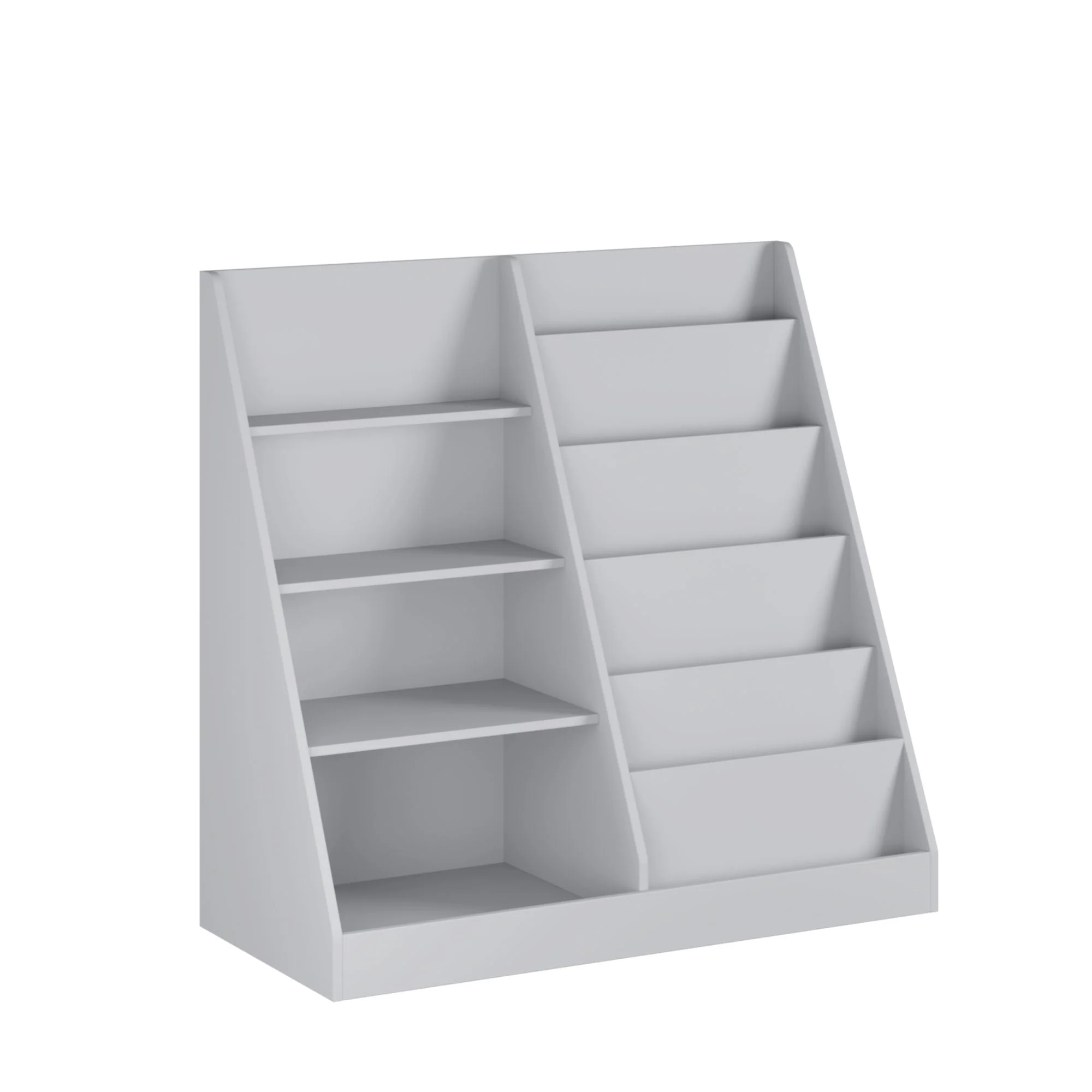 Bookshelf And Toy Storage Organizer, 4 Tier Bookcase With Display Stand For Playroom - Image 2