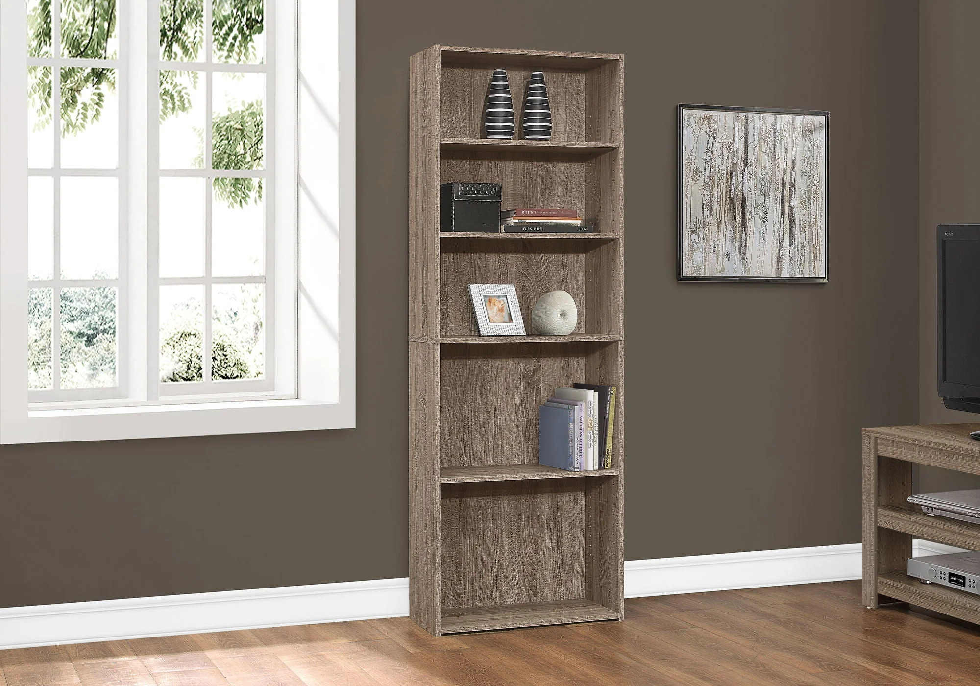 Bookshelf, Bookcase, 6 Tier, For Office, Transitional - Image 7
