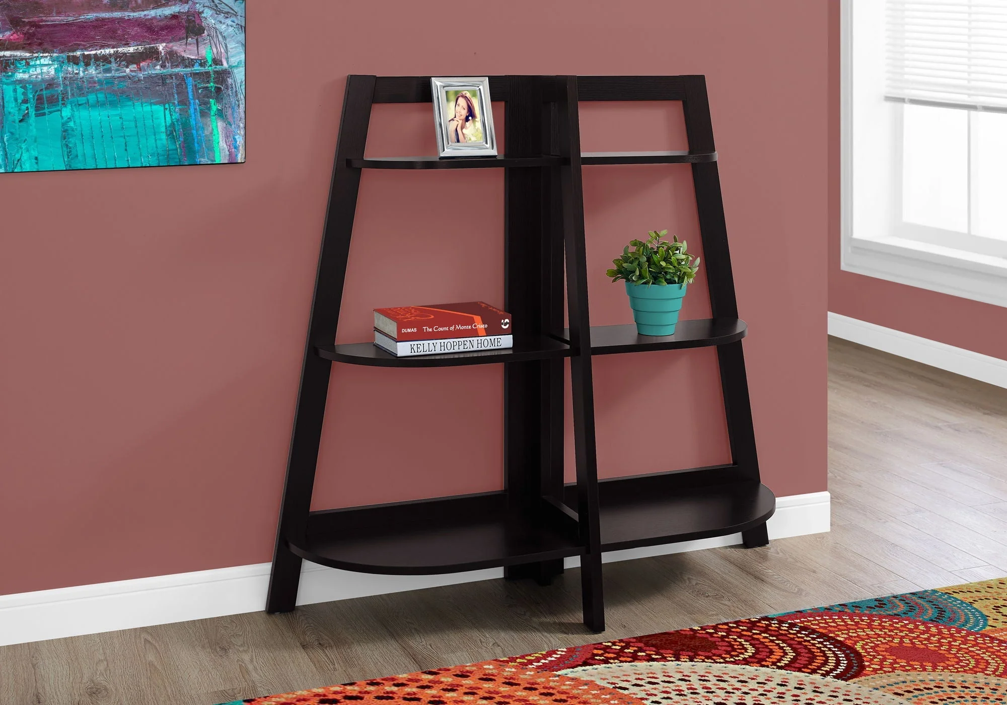 Bookshelf, Bookcase, Etagere, 3 Tier, For Office, Contemporary & Modern - Image 4