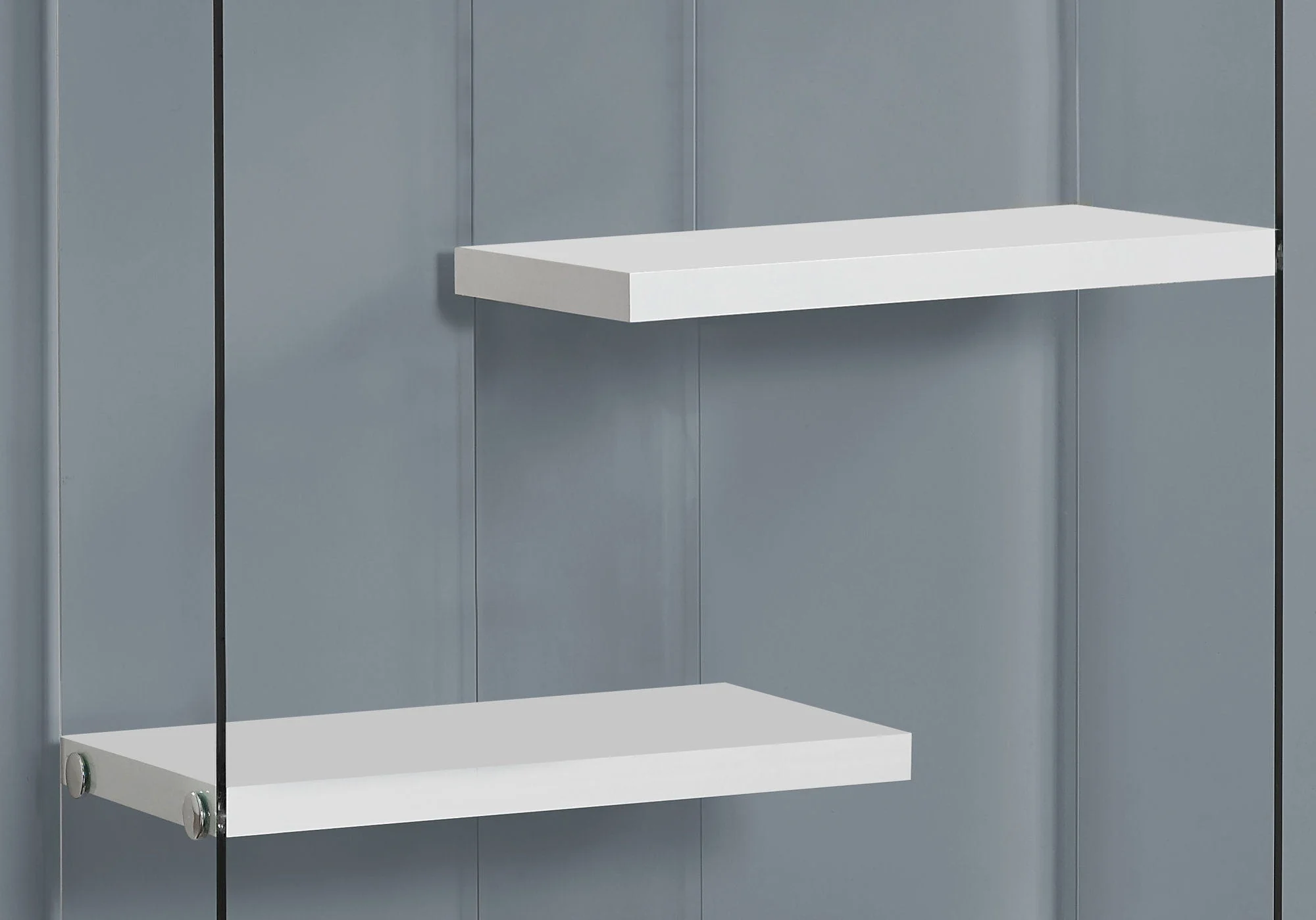 Bookshelf, Bookcase, Etagere, 5 Tier, Office, Glossy Contemporary & Modern - White - Image 4