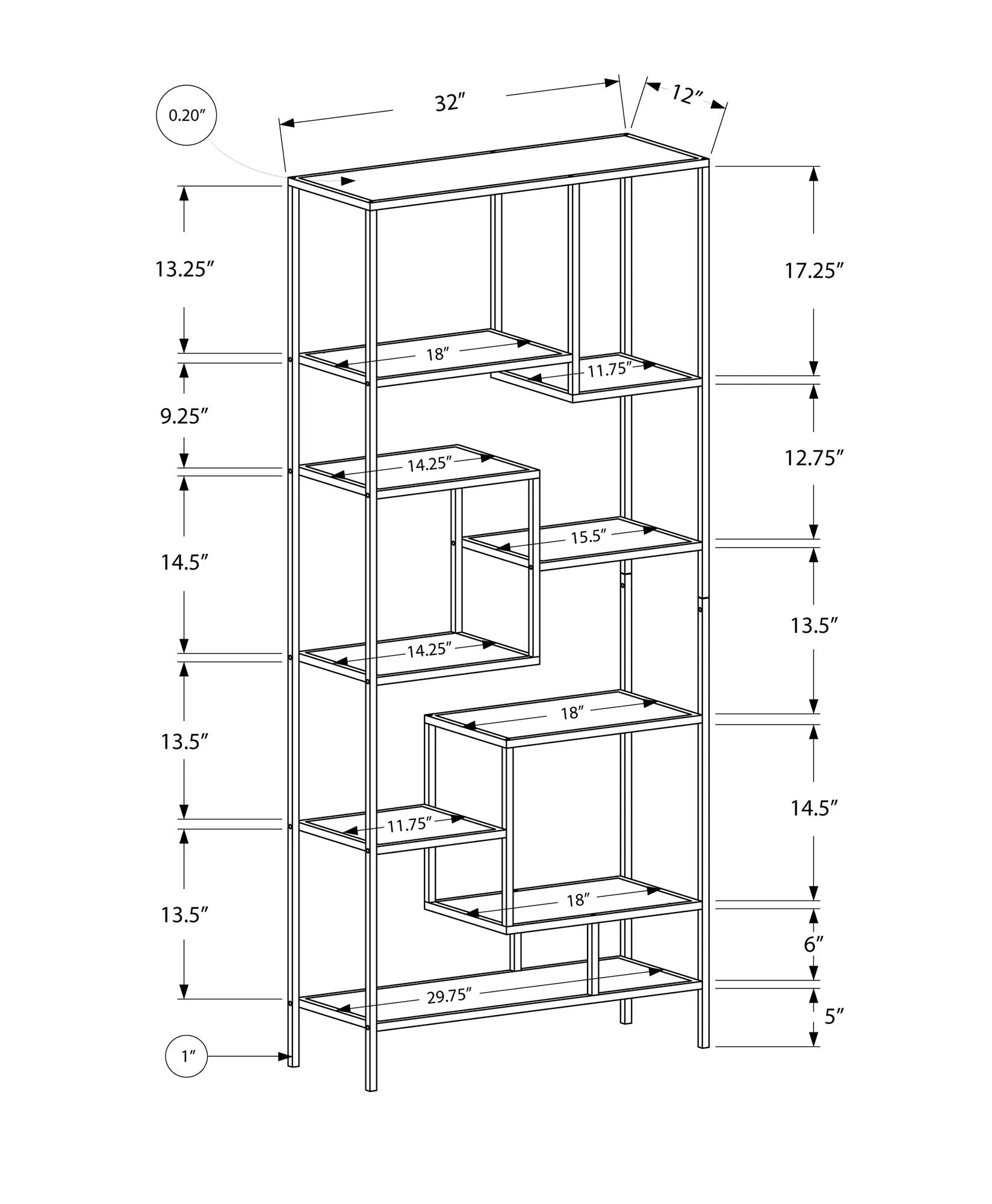 Bookshelf, Bookcase, Etagere For Office - Contemporary & Modern - Image 4