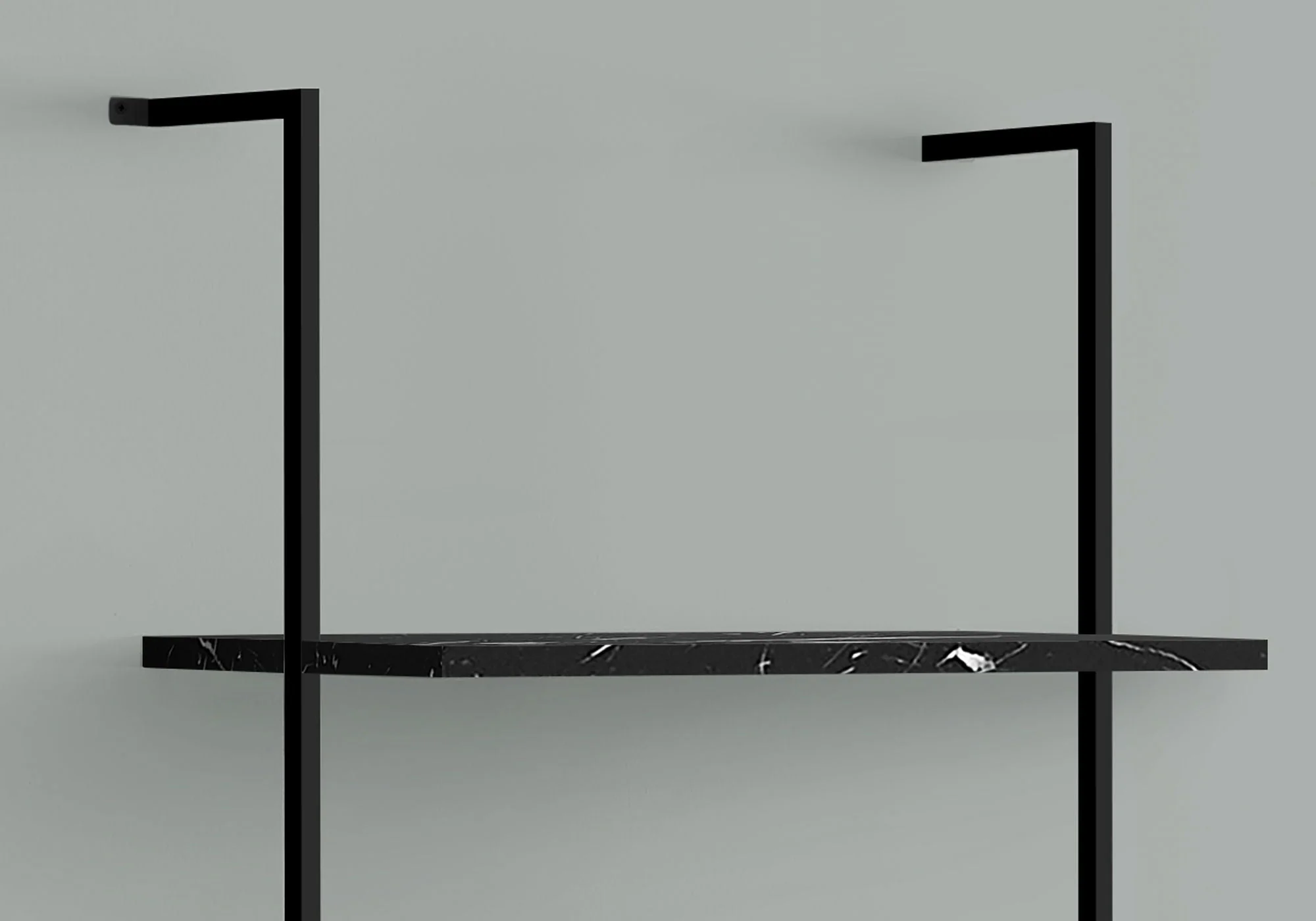 Bookshelf, Bookcase, Etagere, Ladder, 5 Tier, For Office, Marble Look Contemporary & Modern - Image 5