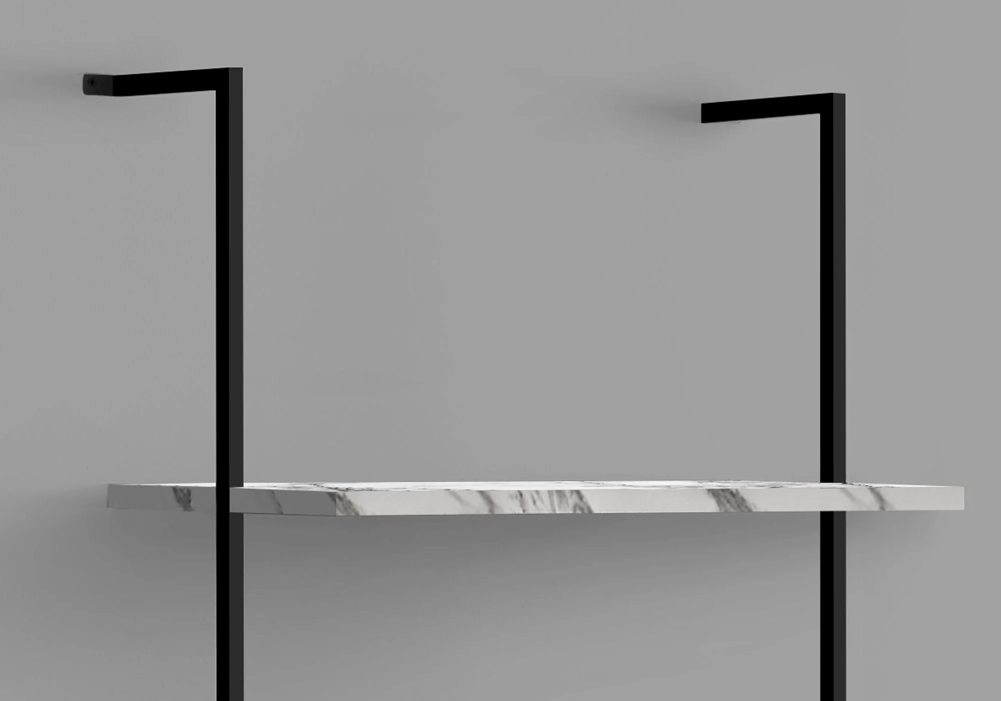 Bookshelf, Bookcase, Etagere, Ladder, 5 Tier, For Office, Marble Look Contemporary & Modern - Image 6