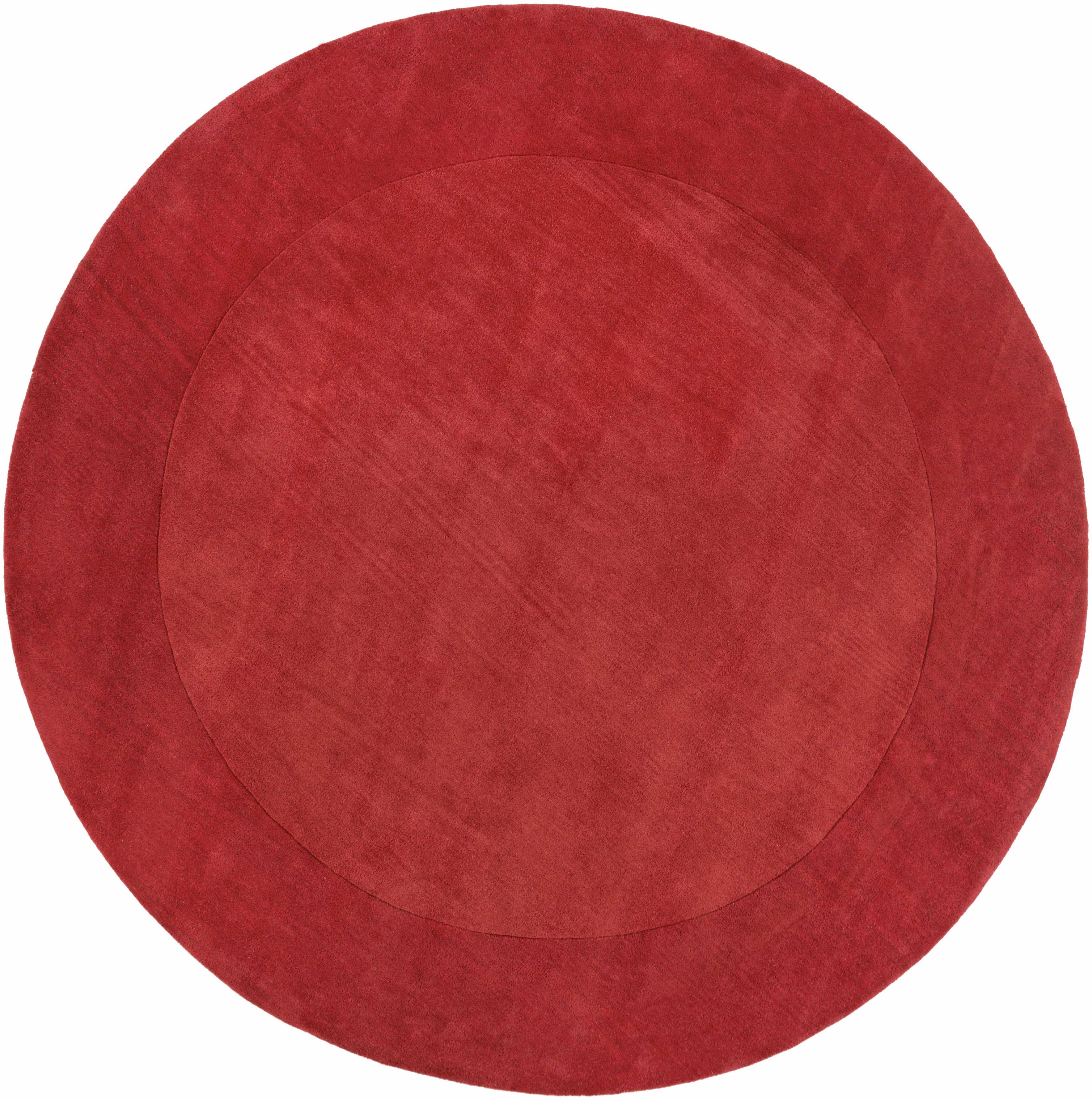 Bordered Solid Red Wool Rug - Image 13