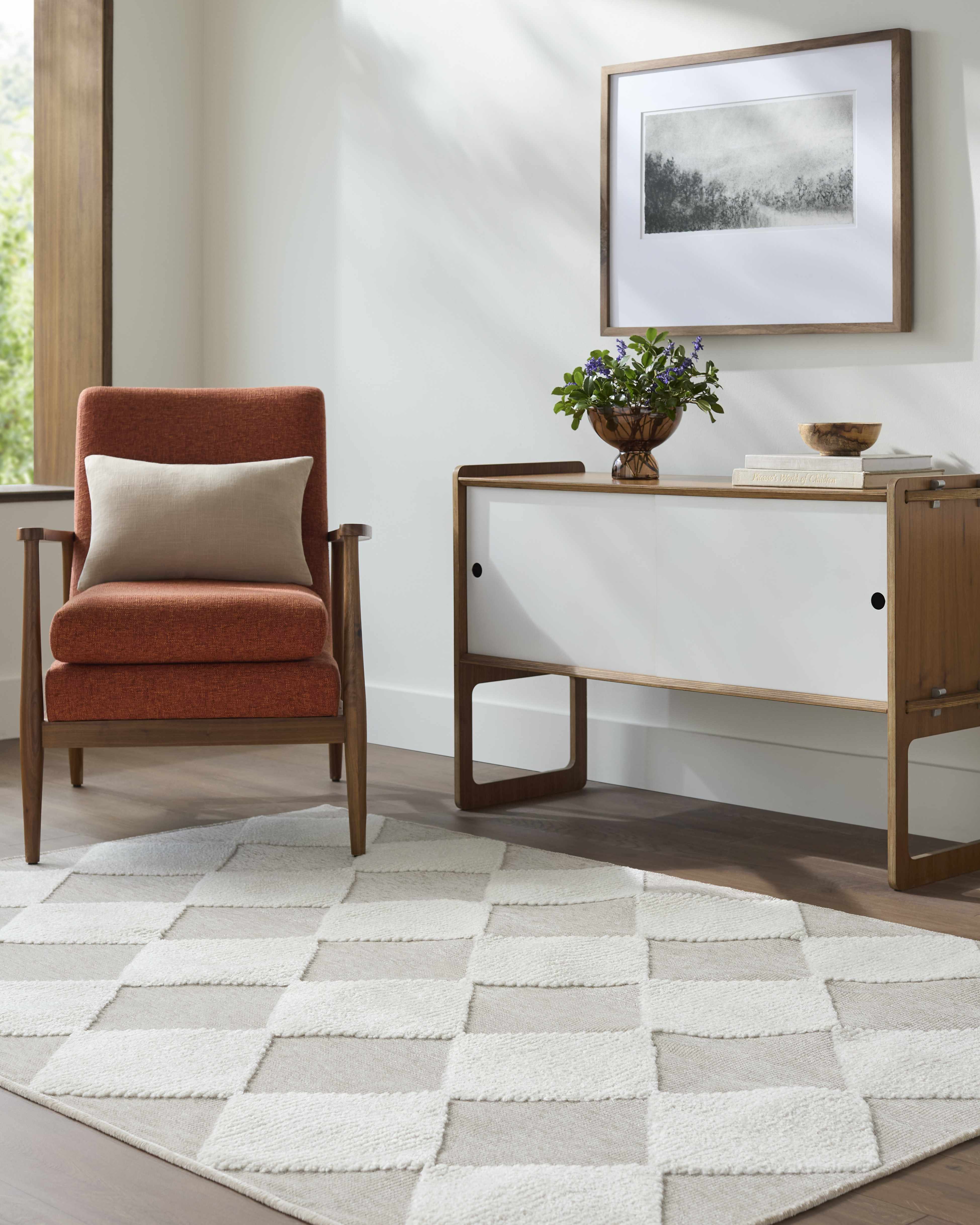 Bosley Beige Washable Area Rug - Image 2