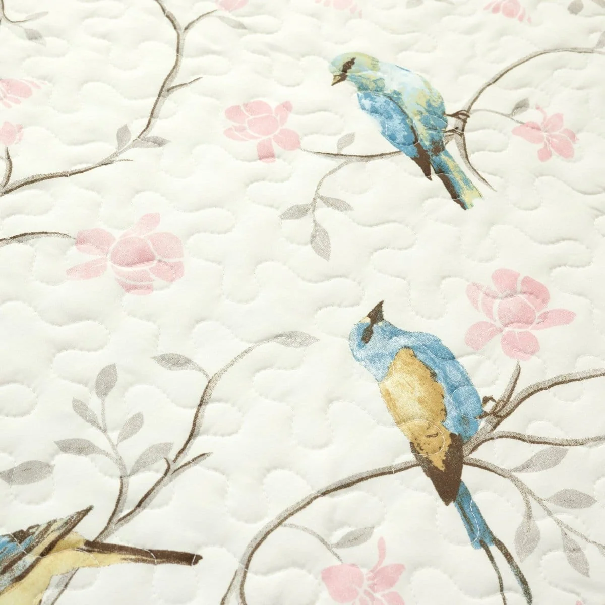 Botanical Bird & Flower Quilt 3 Piece Set - Image 3