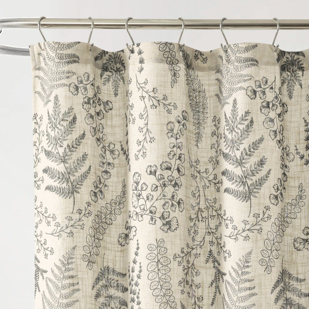 Botanical Dreams Linen Textured Shower Curtain - Image 2