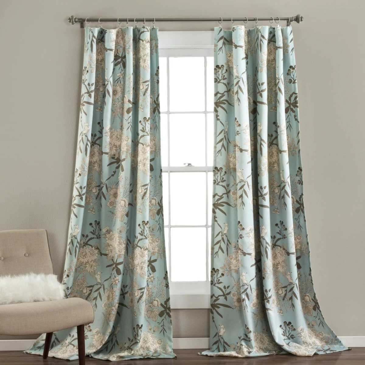 Botanical Garden Light Filtering Window Curtain Panel Set - Image 3