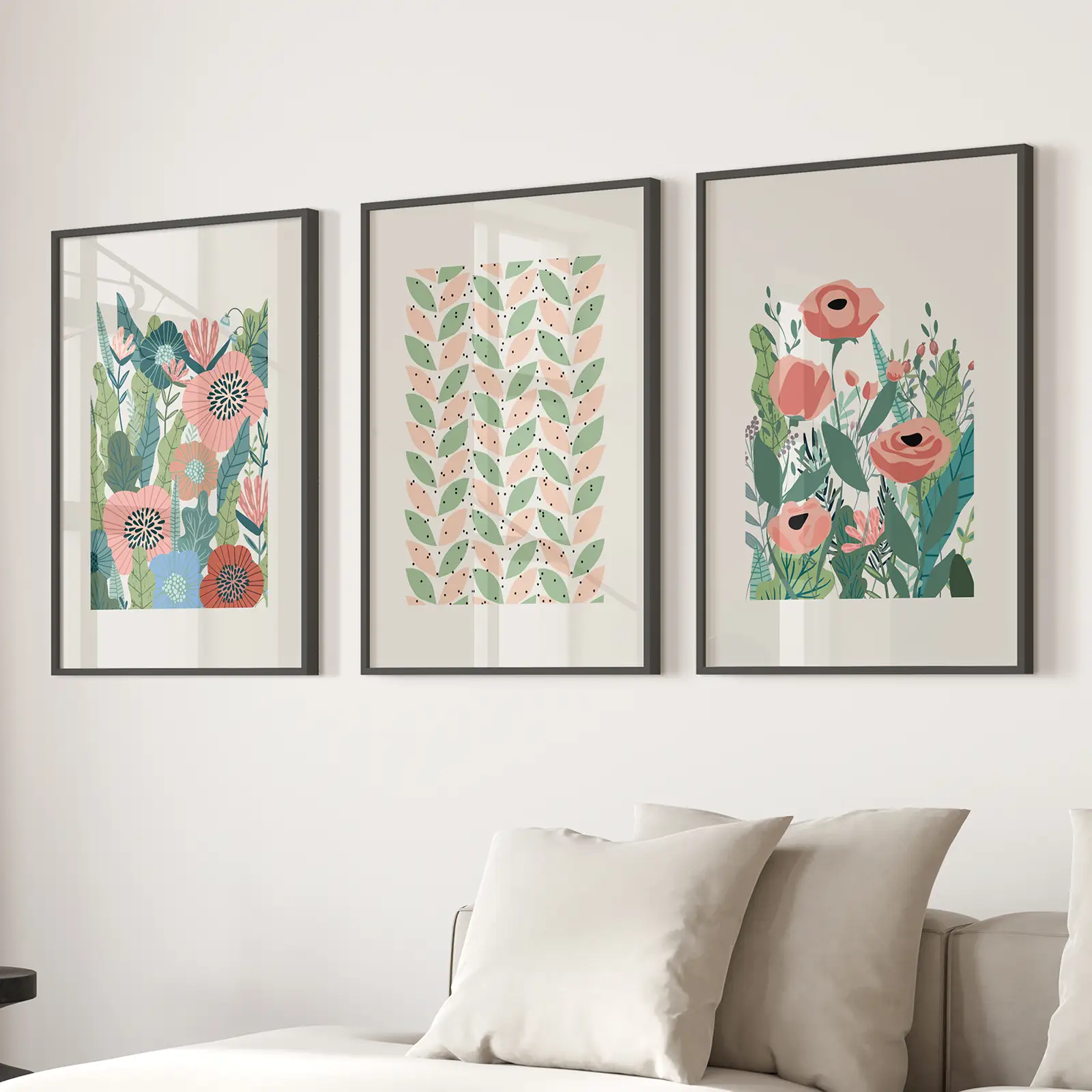 Botanical Pink Poppies Wall Art Poster Decor - Image 5