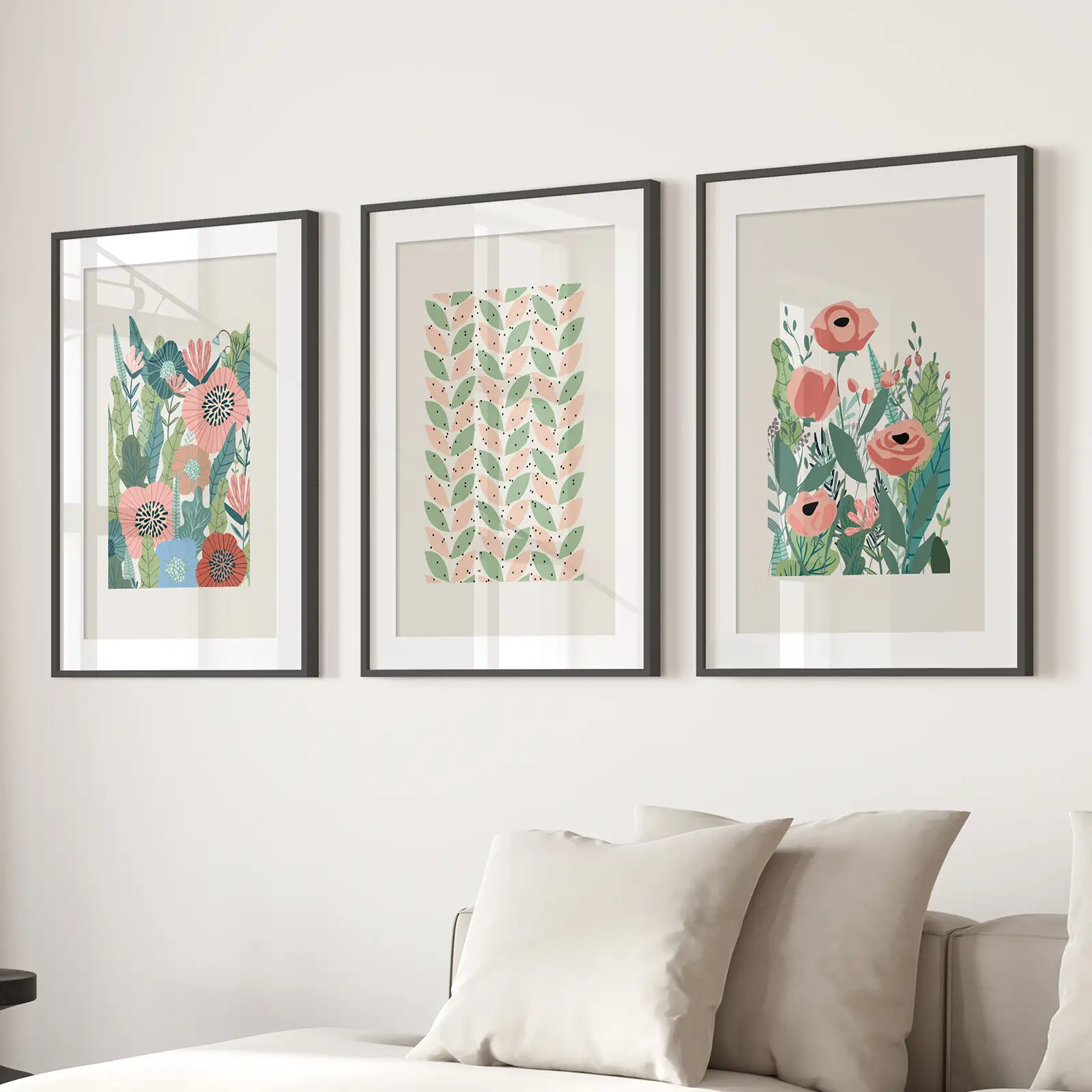 Botanical Pink Poppies Wall Art Poster Decor - Image 6