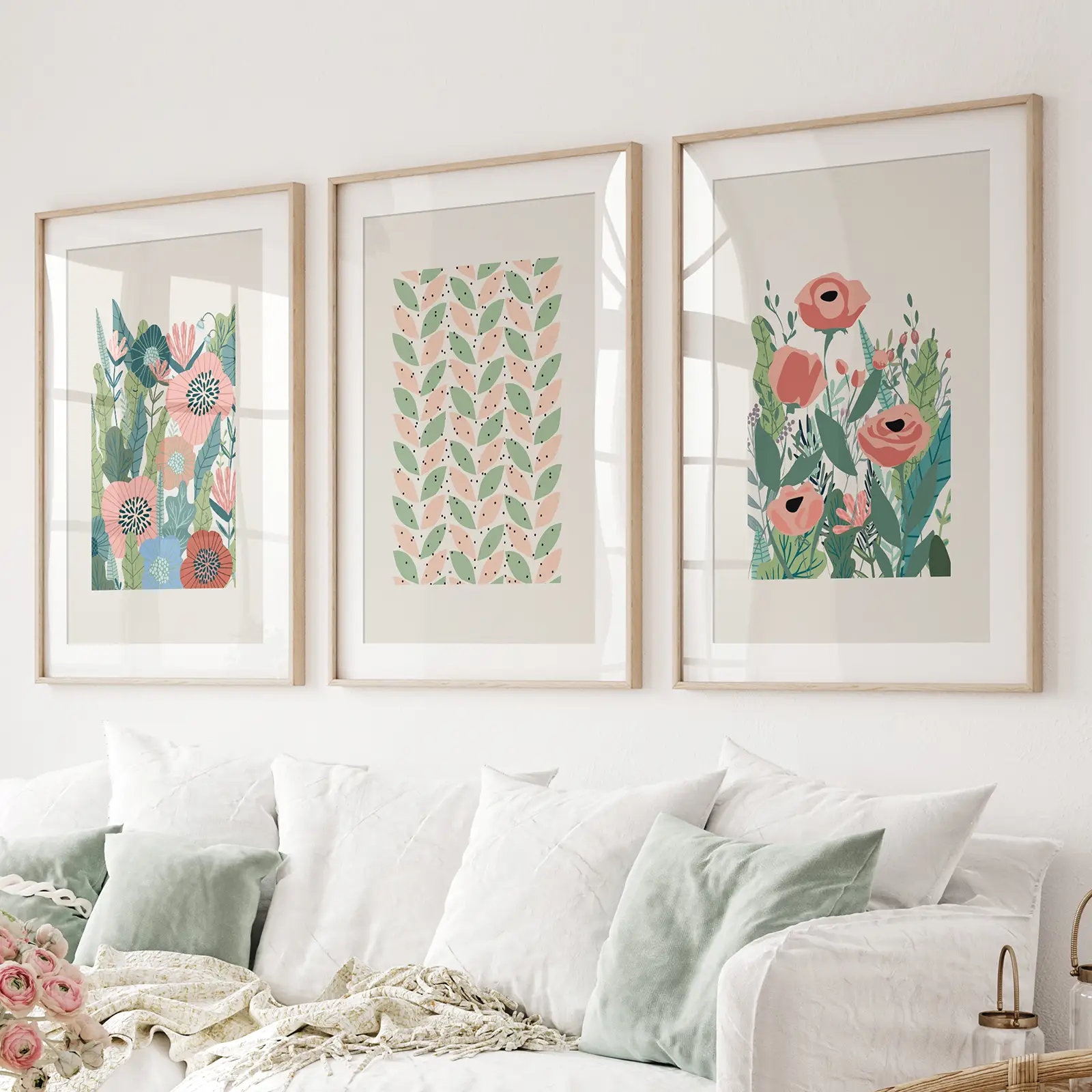 Botanical Pink Poppies Wall Art Poster Decor - Image 7