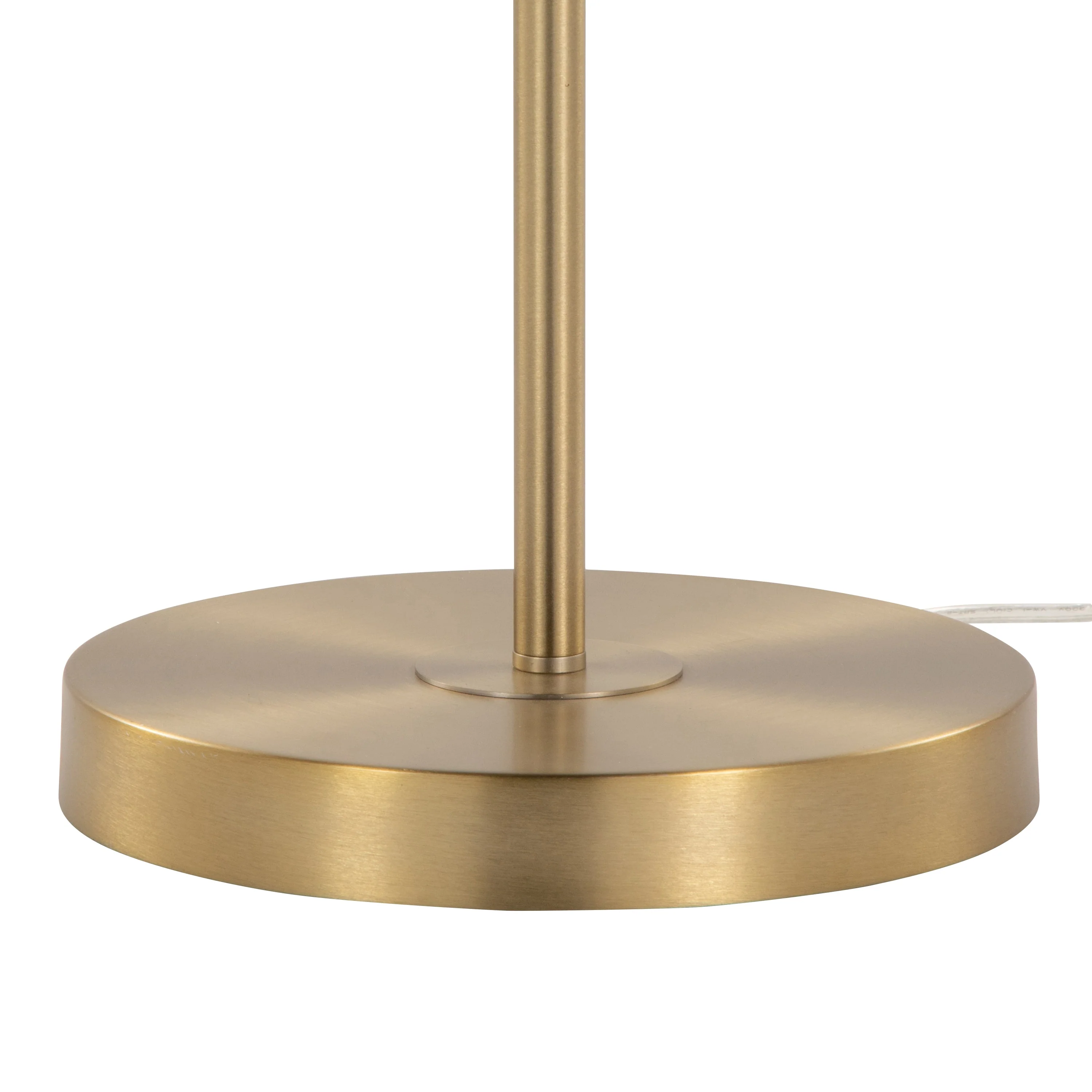 Bounty 62' Contemporary Metal Floor Lamp in Gold with White Linen Shade - Image 4