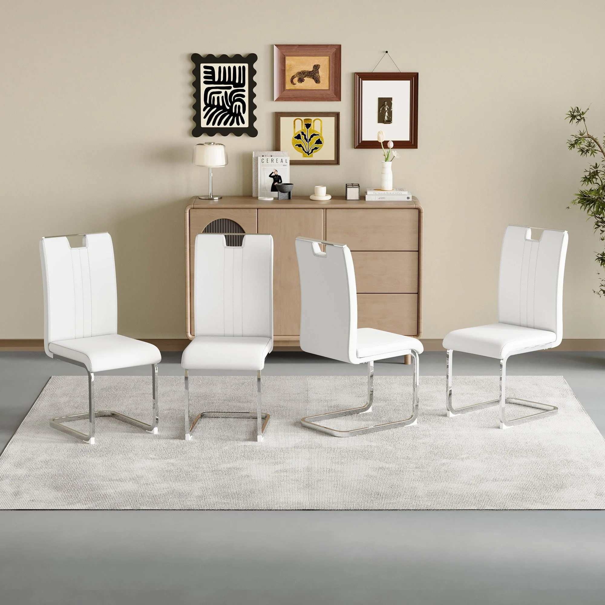 Bow Shaped Chairs, Ergonomic Design, Non-Slip Base - Image 4
