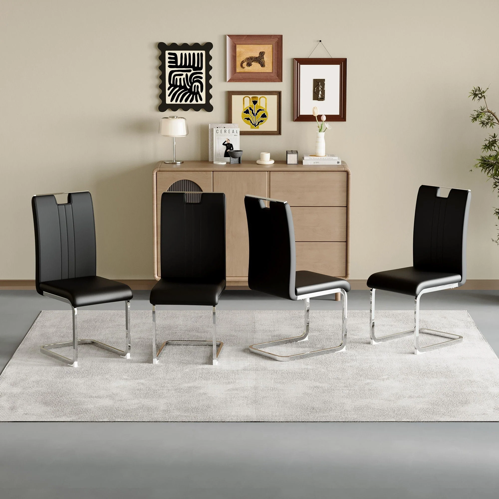 Bow Shaped Chairs, Ergonomic Design, Non-Slip Base - Image 5
