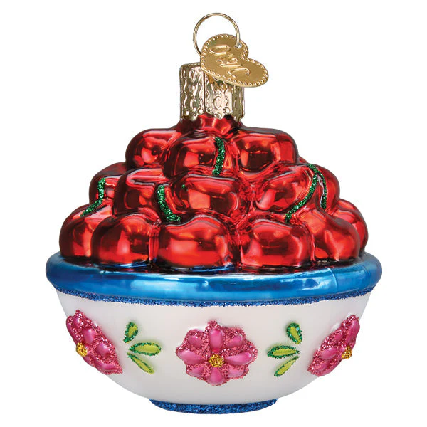 Bowl Of Cherries Ornament - Image 3
