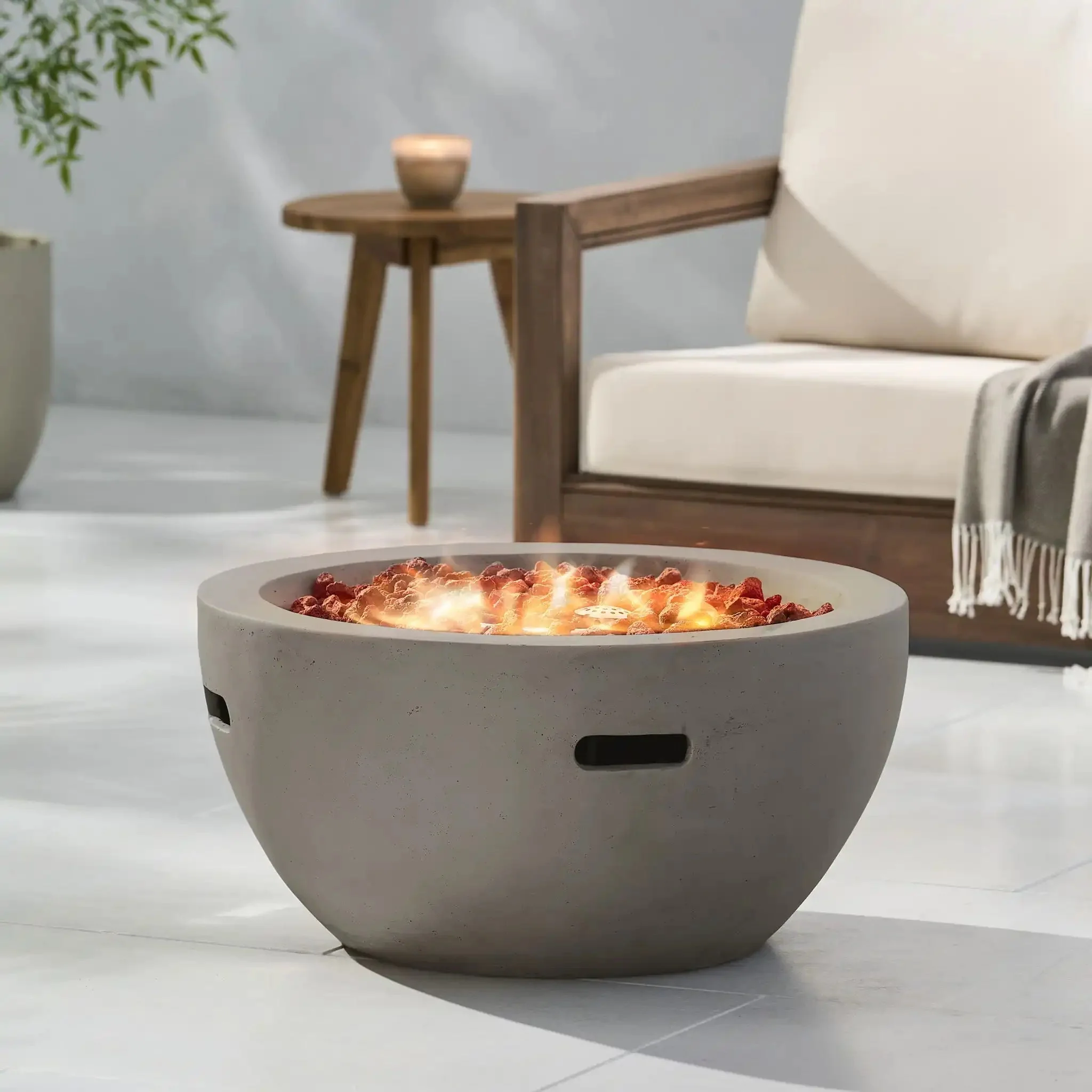 Bowl Shaped Propane Fire Pit 40000 Btu - Image 3