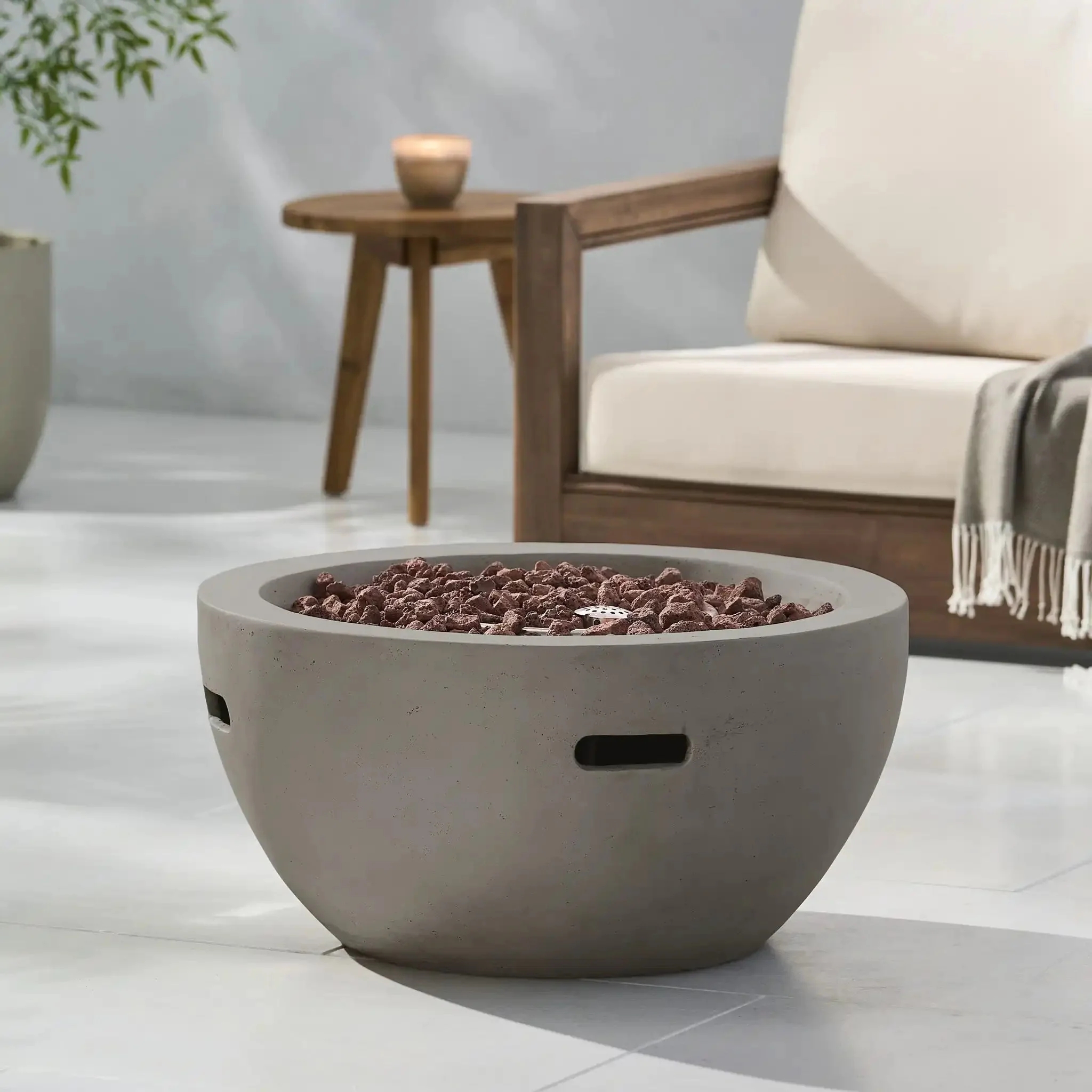 Bowl Shaped Propane Fire Pit 40000 Btu - Image 4