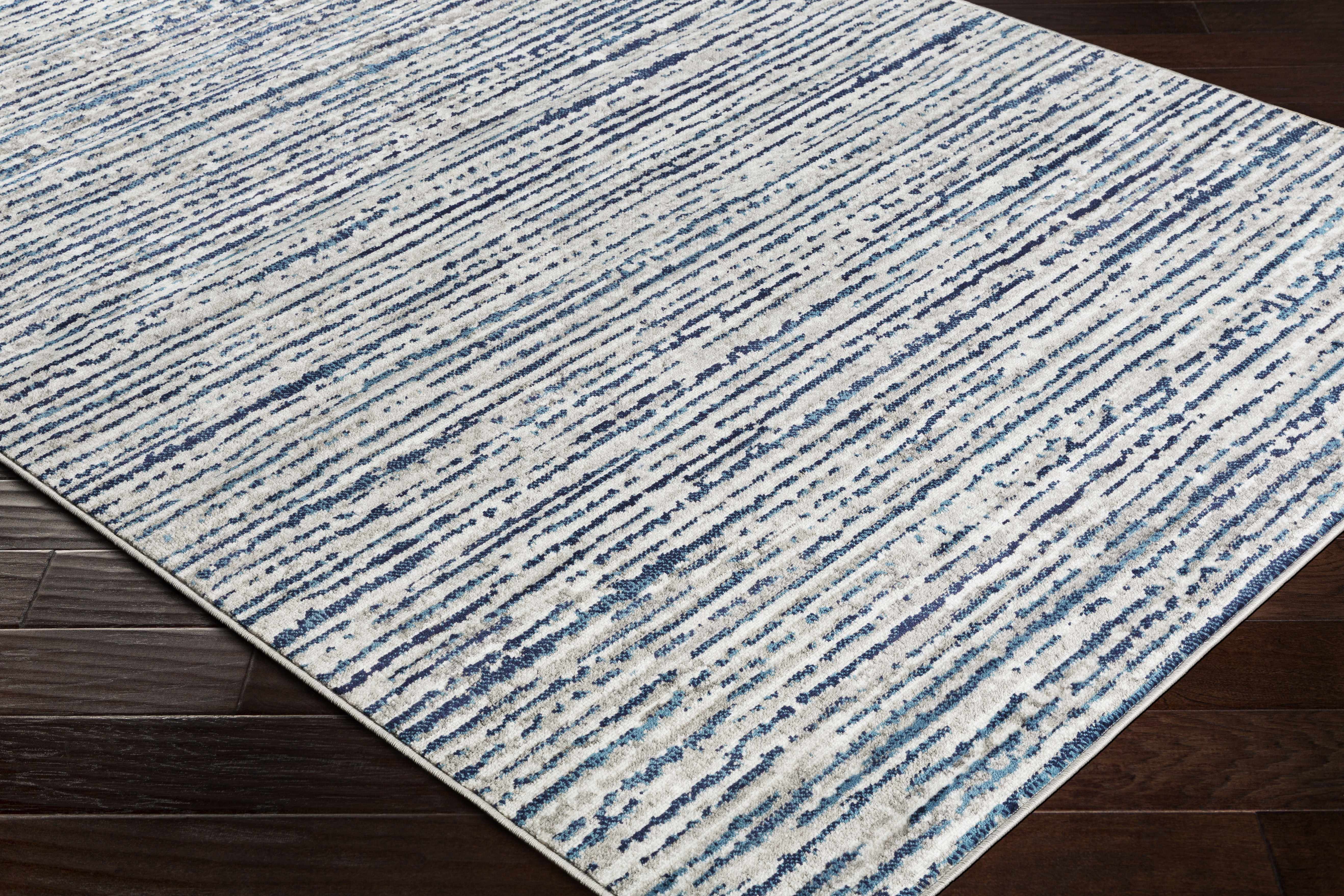 Bowmansdale Striped Navy Rug - Image 10