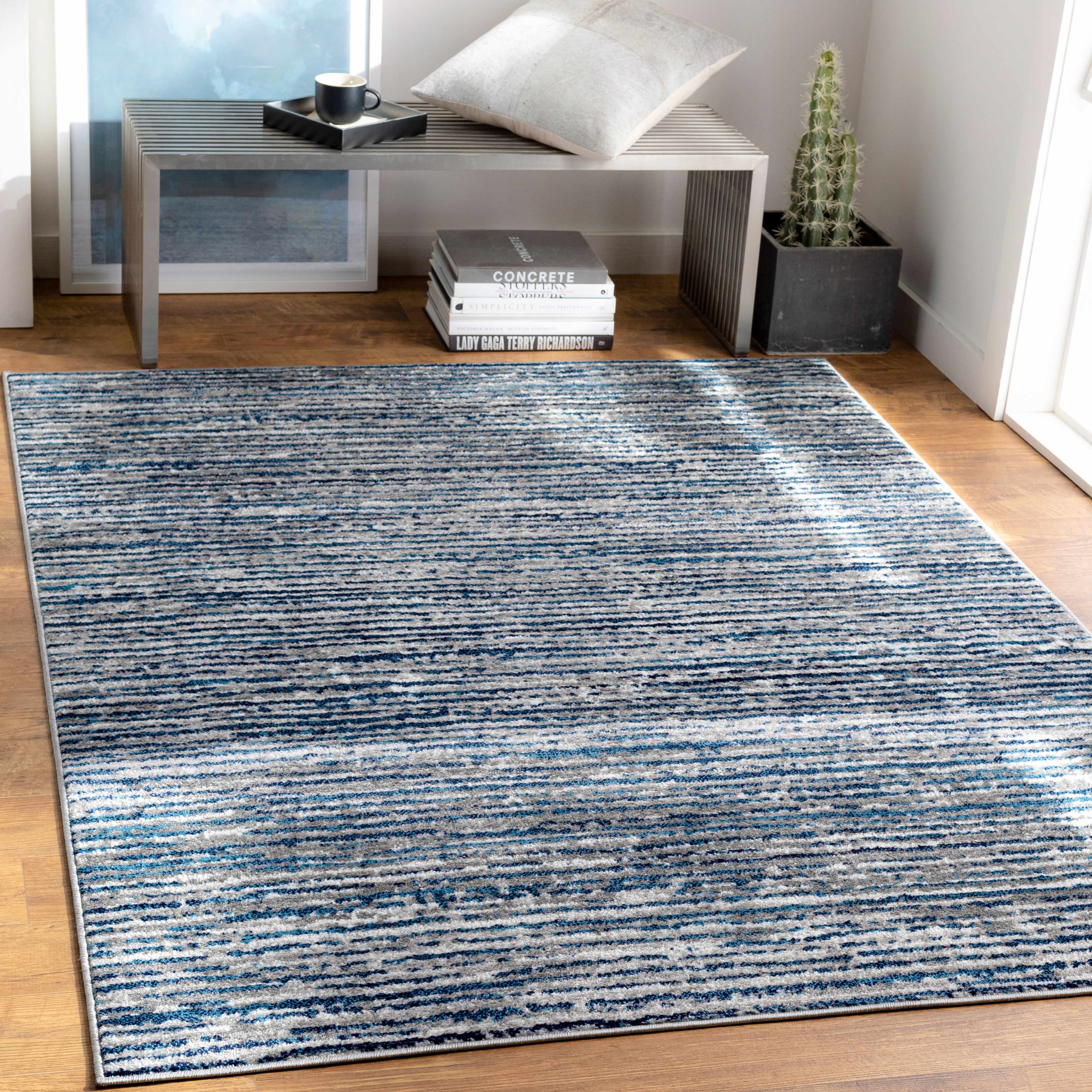 Bowmansdale Striped Navy Rug - Image 5