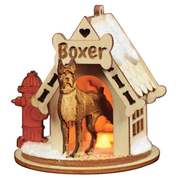 Boxer Ornament 2.75 X 2.75 X 3 Light-Up Cottage - Image 2