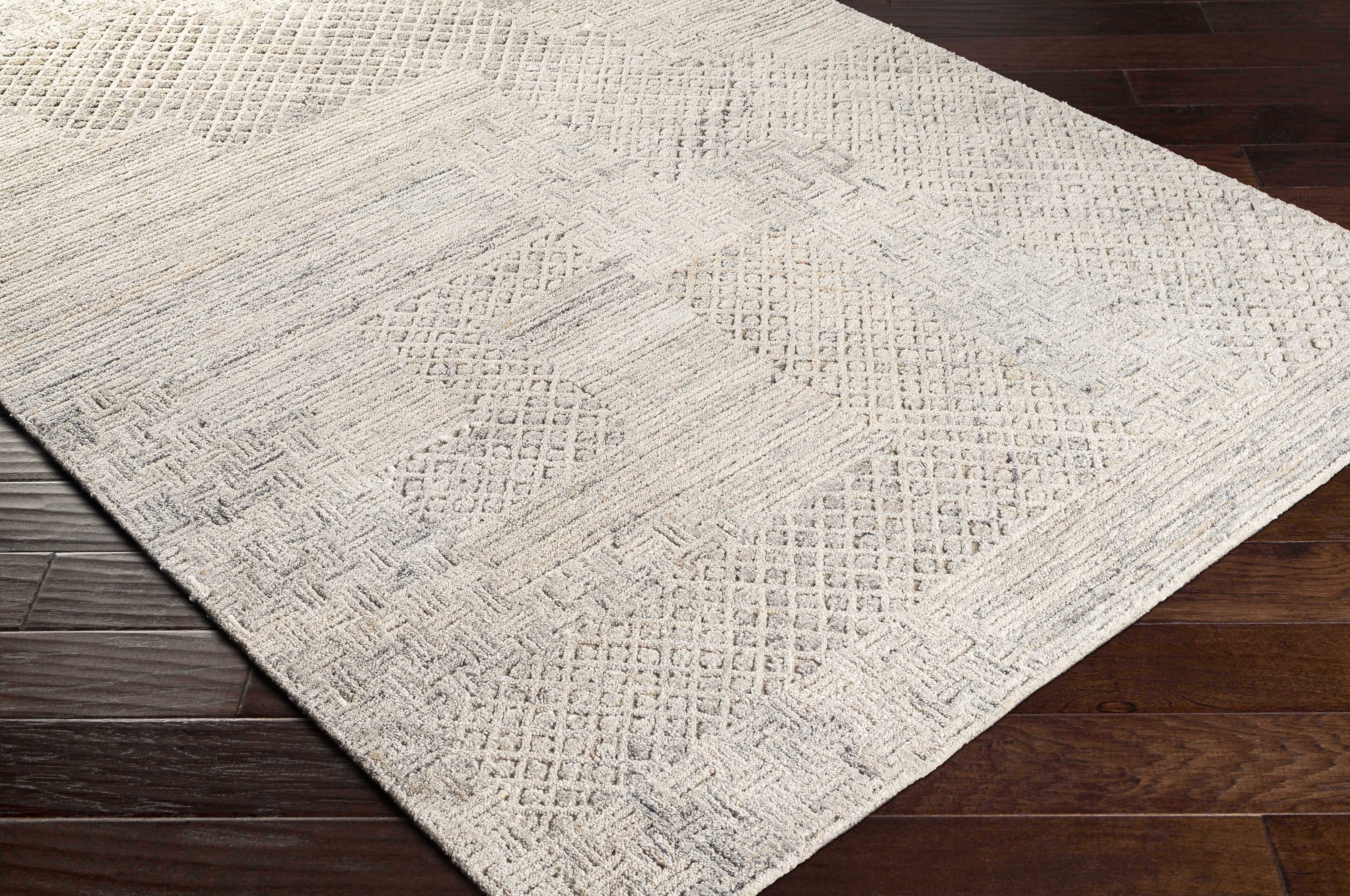 Boxholm Beige Hand Tufted Wool-Blend Area Rug - Clearance - Image 6