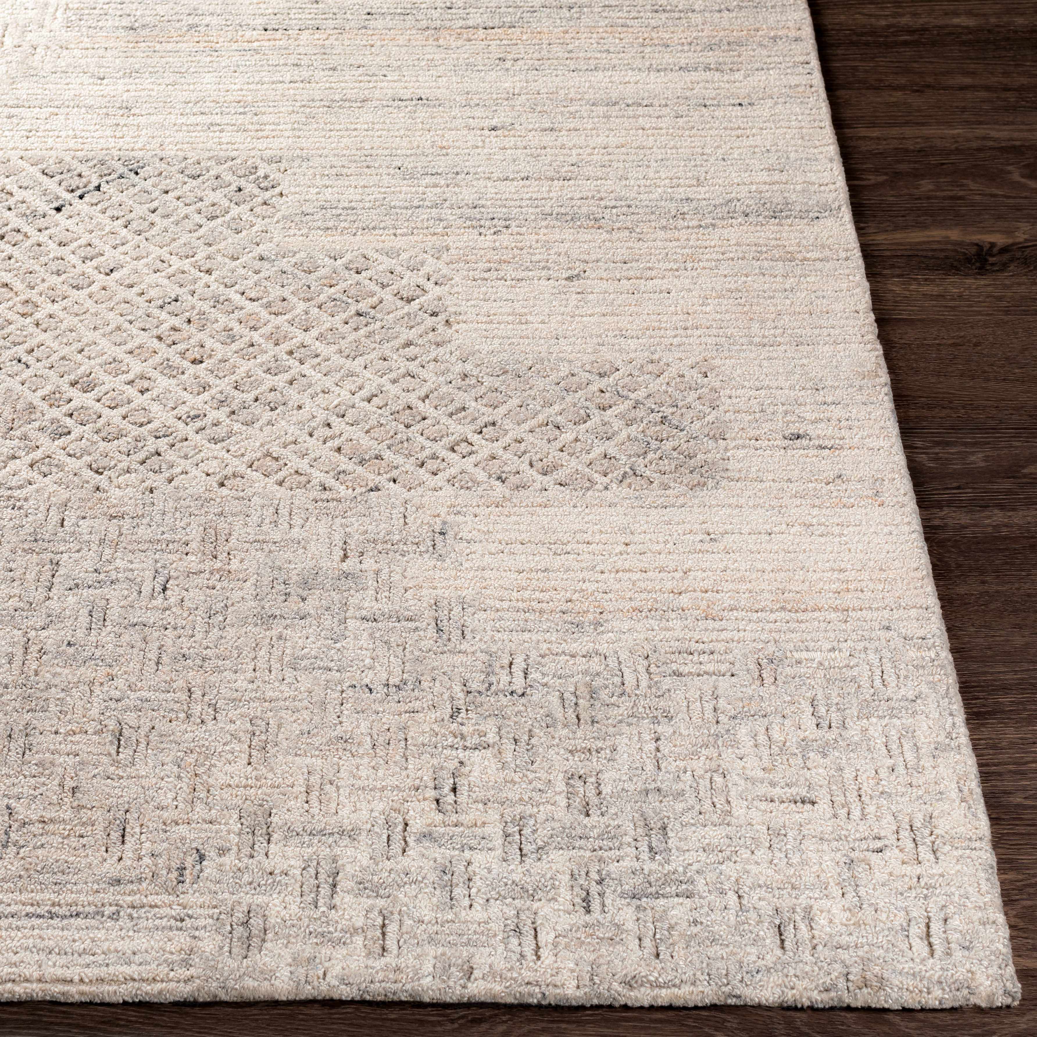 Boxholm Beige Hand Tufted Wool-Blend Area Rug - Clearance - Image 7