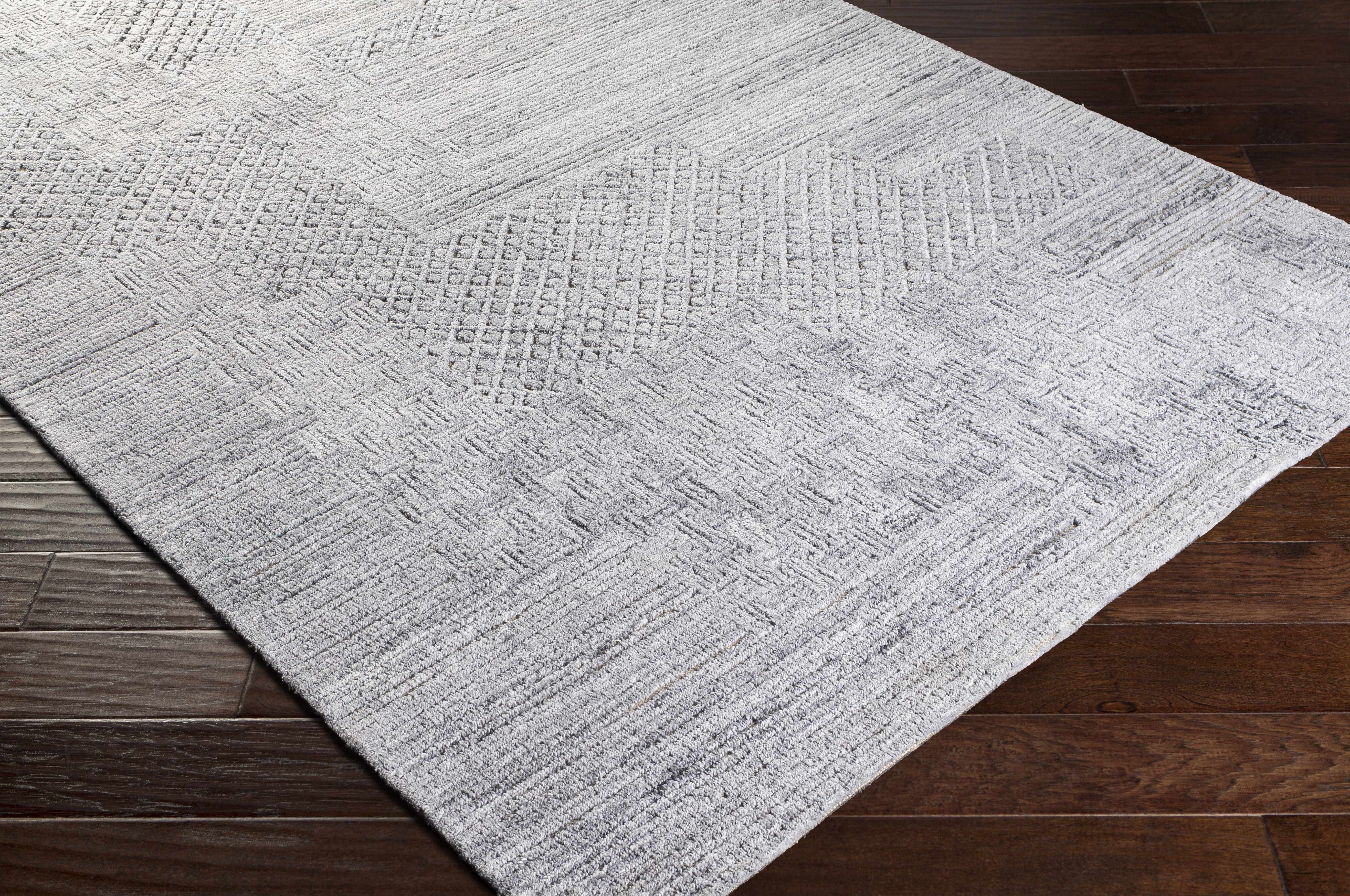Boxholm Gray Hand Tufted Wool-Blend Rug - Clearance - Image 4