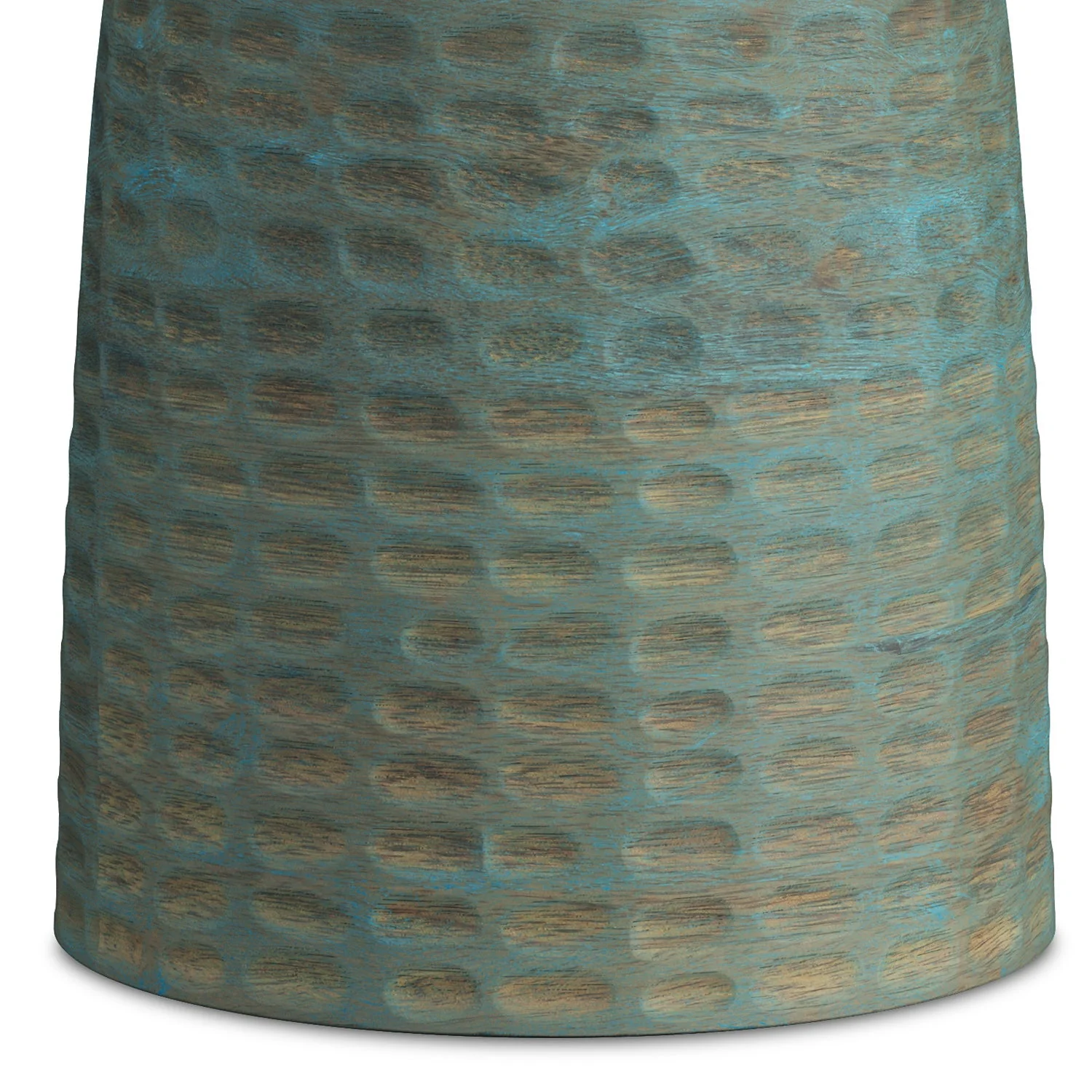 Boyd 13 Inch Solid Mango Accent Table in Teal Wash - Image 3