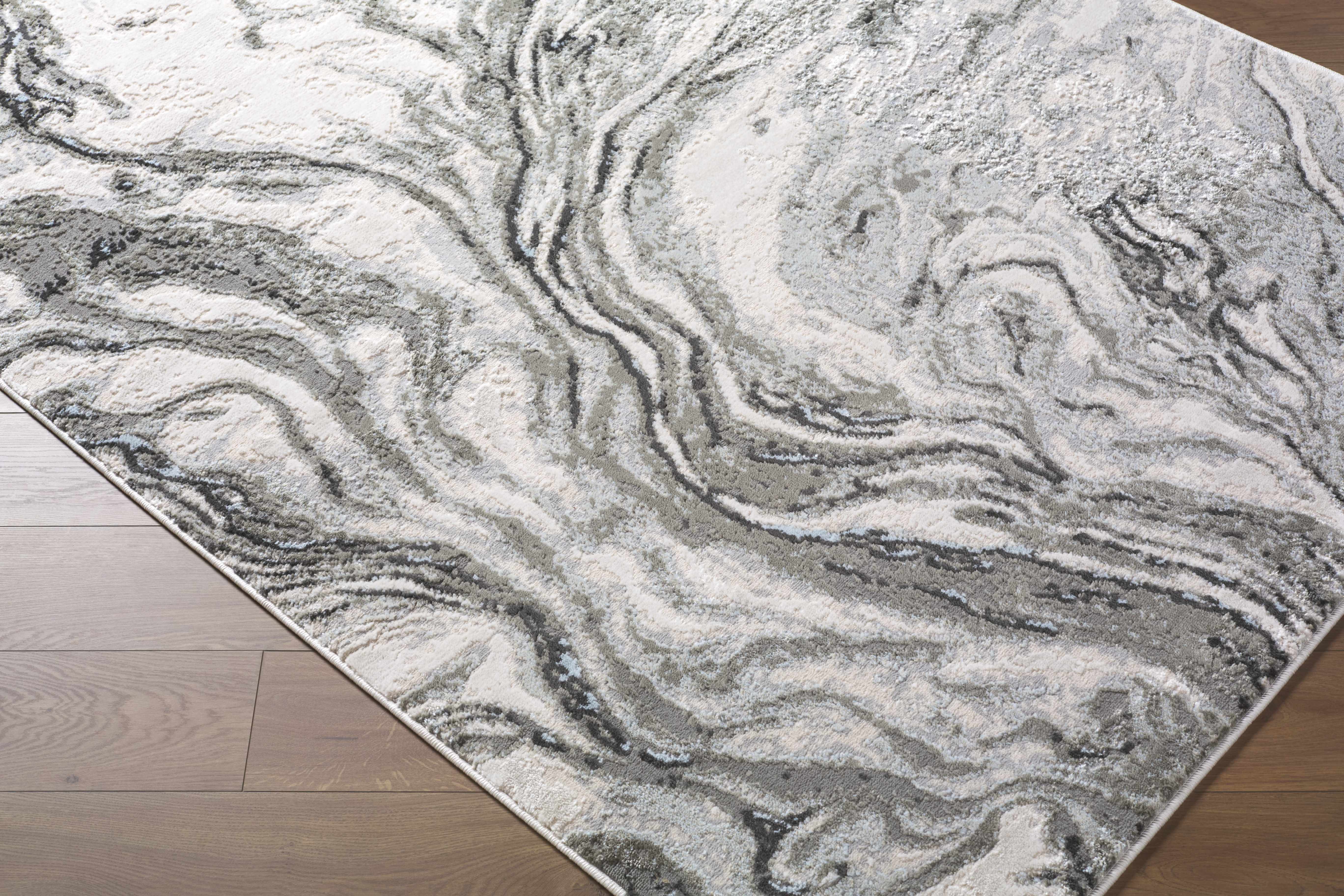 Brandi Gray Marble Area Rug - Image 4