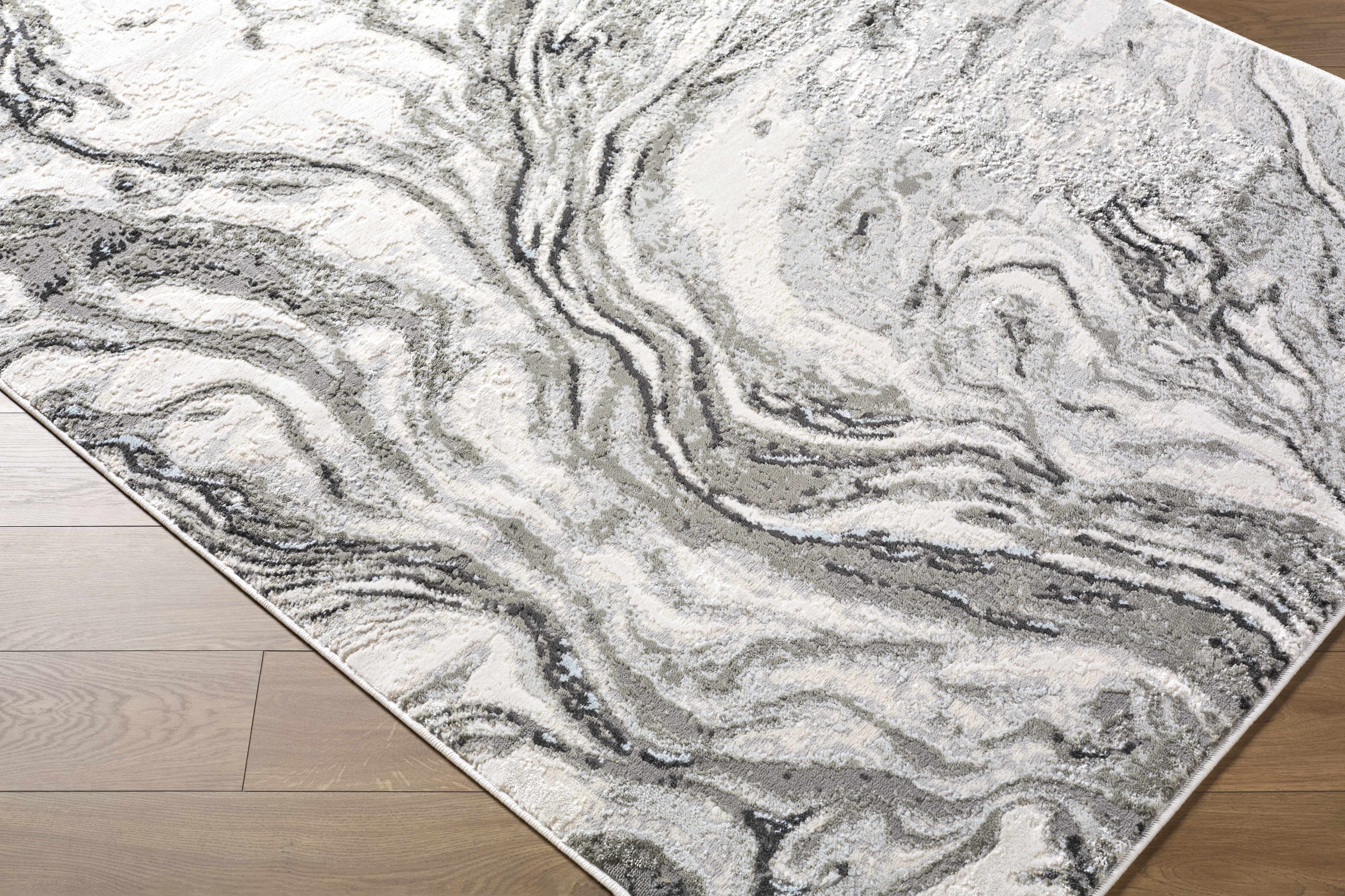 Brandi Gray Marble Area Rug - Image 8