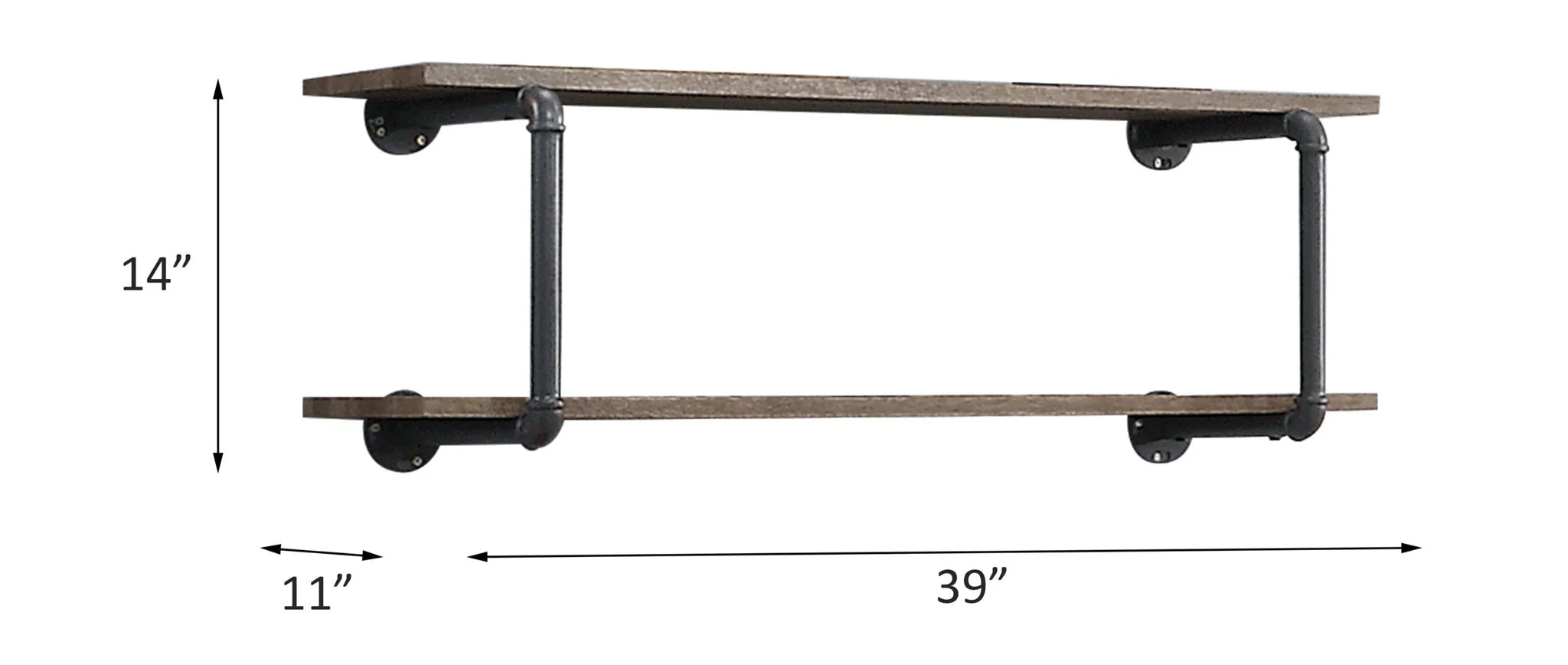Brantley - Antique Wall Rack - Oak - Image 3