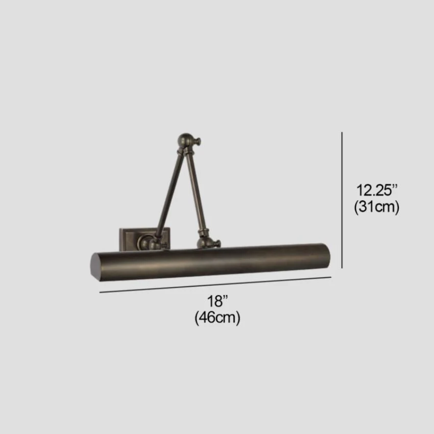 Brass LED Picture Light 12" 18" Dimmable E12 Art Wall Lamp - Image 12