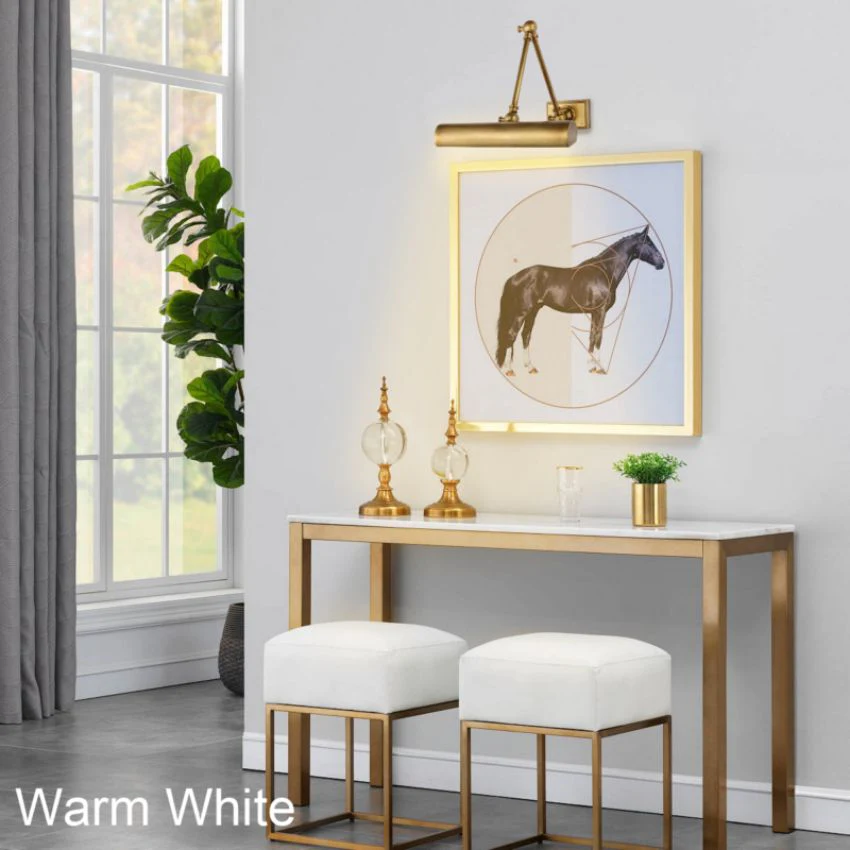 Brass LED Picture Light 12" 18" Dimmable E12 Art Wall Lamp - Image 7