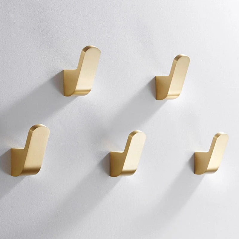 Brass Wall Hooks Modern Golden Robe Coat Towel Hook Set - Image 3