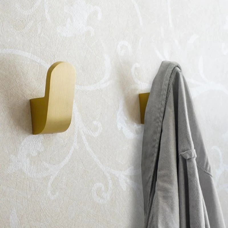 Brass Wall Hooks Modern Golden Robe Coat Towel Hook Set - Image 5