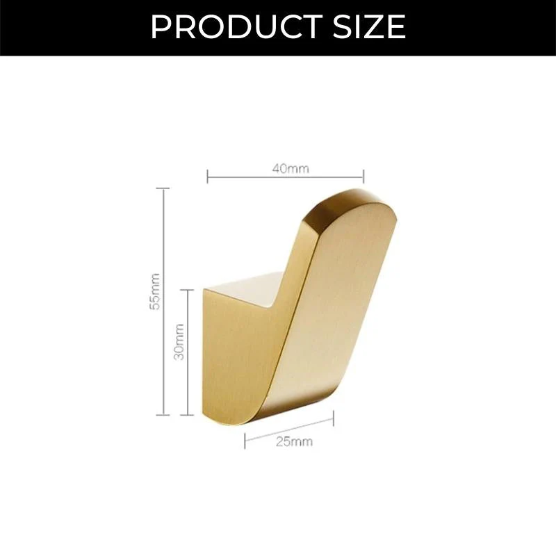 Brass Wall Hooks Modern Golden Robe Coat Towel Hook Set - Image 8