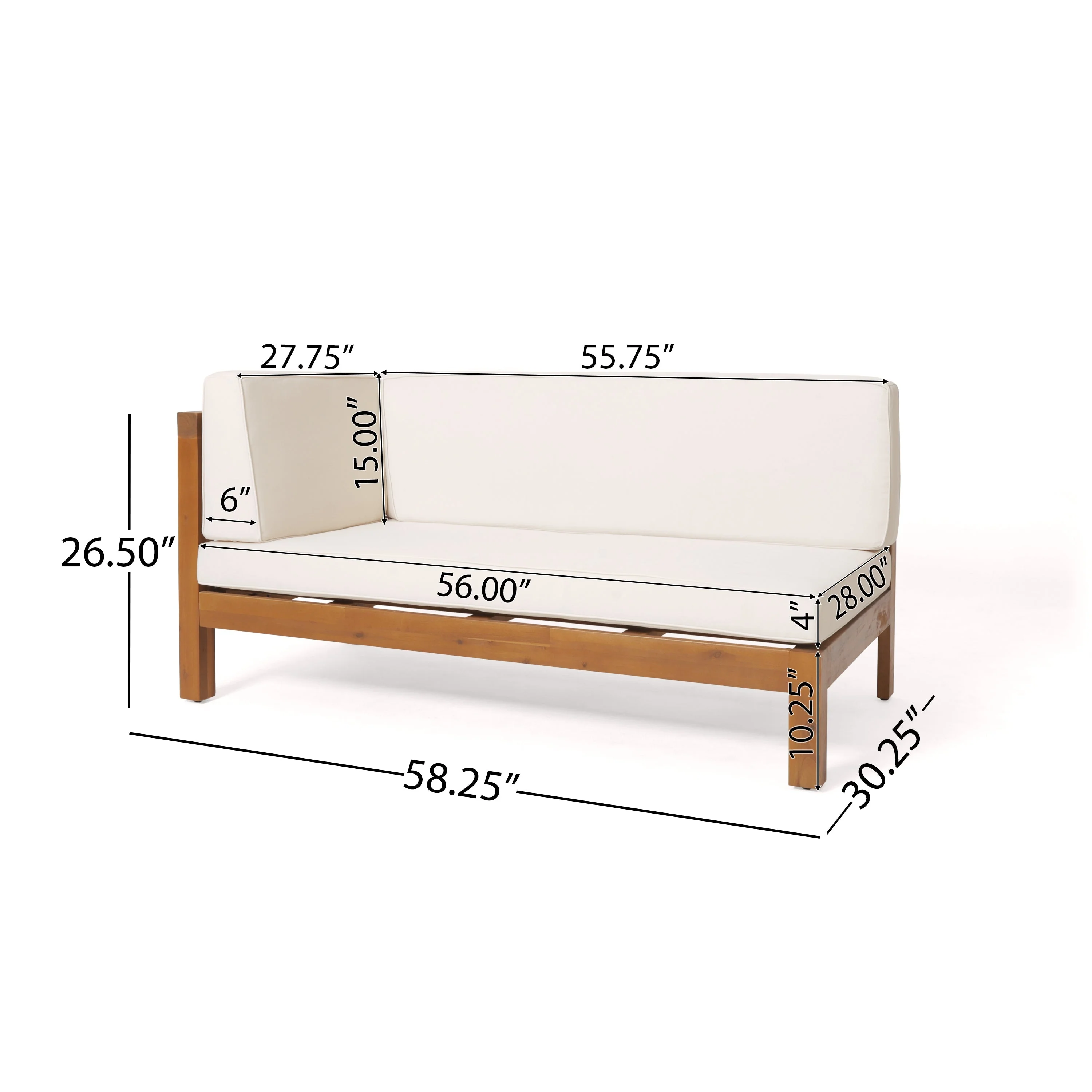 Brava X-Back 4-Piece Sofa Set Beige - Image 6