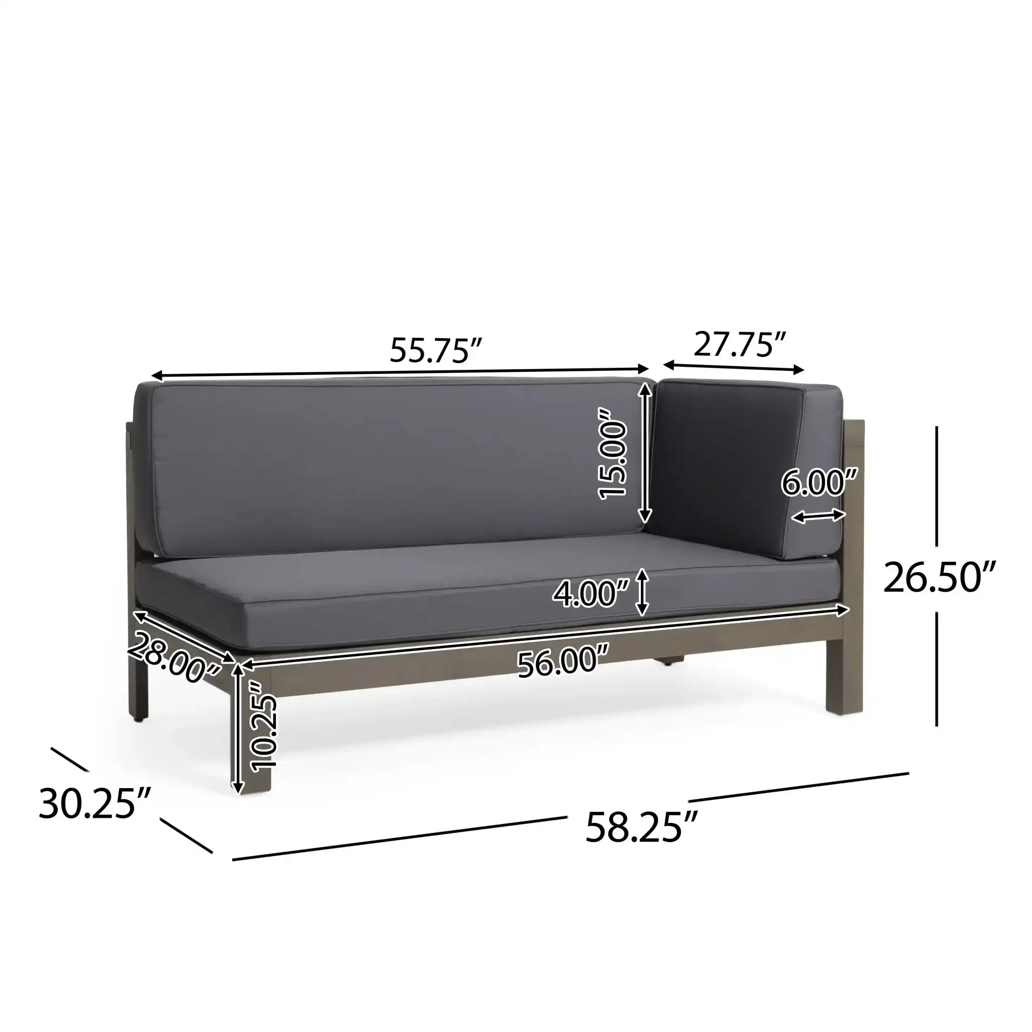 Brava - X Back Corner Bench - Image 10