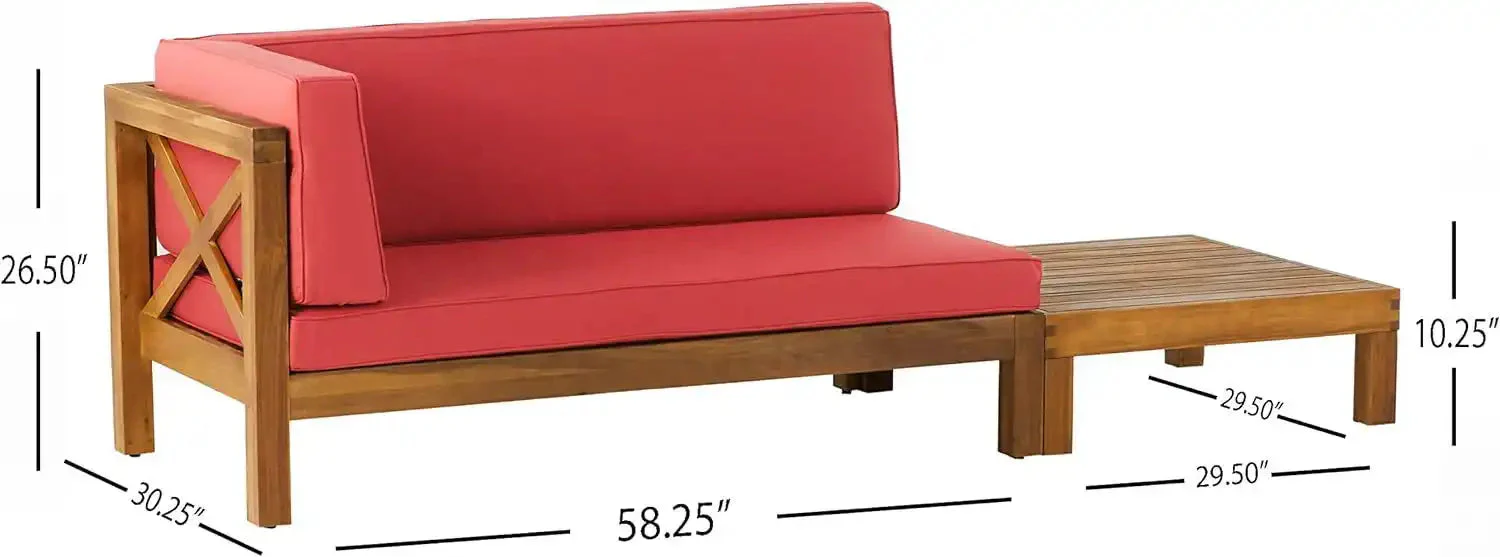 Brava - X Back Corner Bench With Coffee Table - Image 4