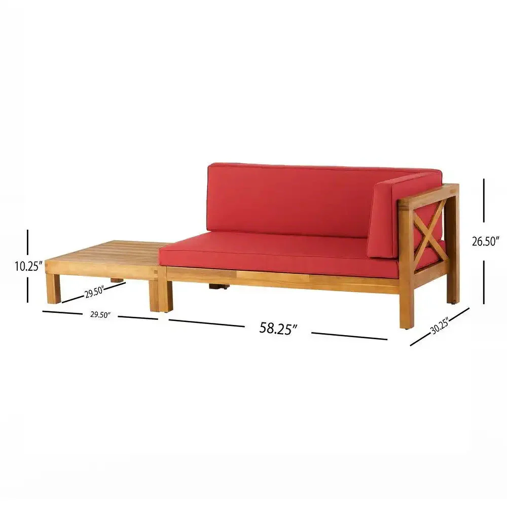 Brava - X Back Corner Bench With Coffee Table - Image 6